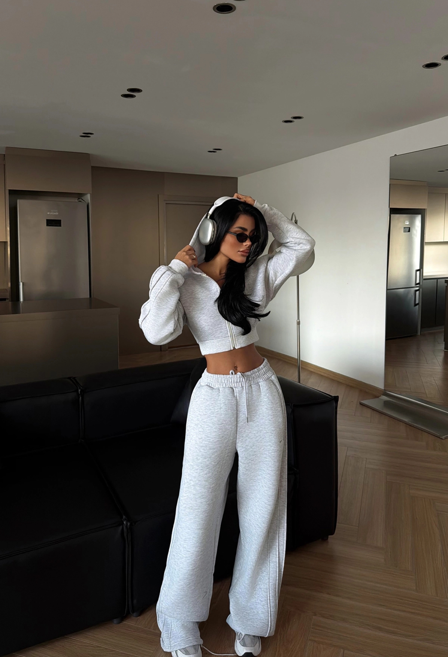 Slim Fit V-Neck Jogger Tracksuit - Brand: EYYO ATELIER - Women & Kids, Baby Clothes Wholesale - TheBS Women