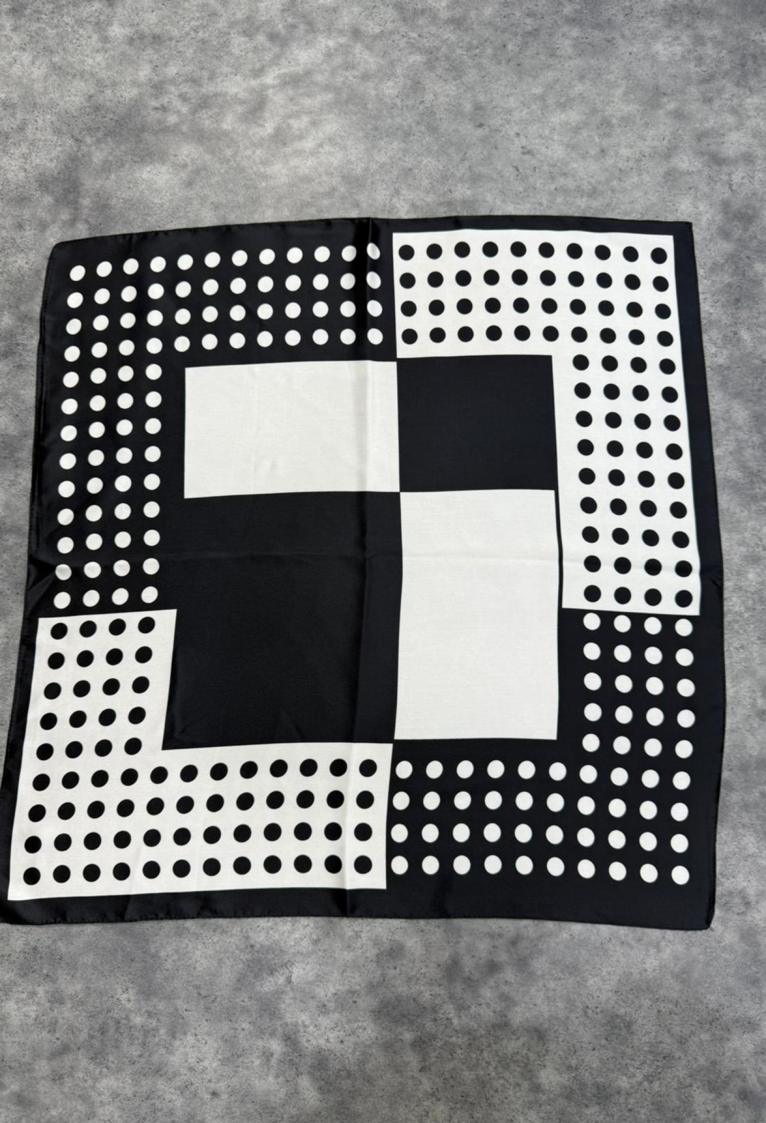 Black Elegant Shawl With Polka Dot And Color Block - Brand: Axesoire - Women & Kids, Baby Clothes Wholesale - TheBS Women