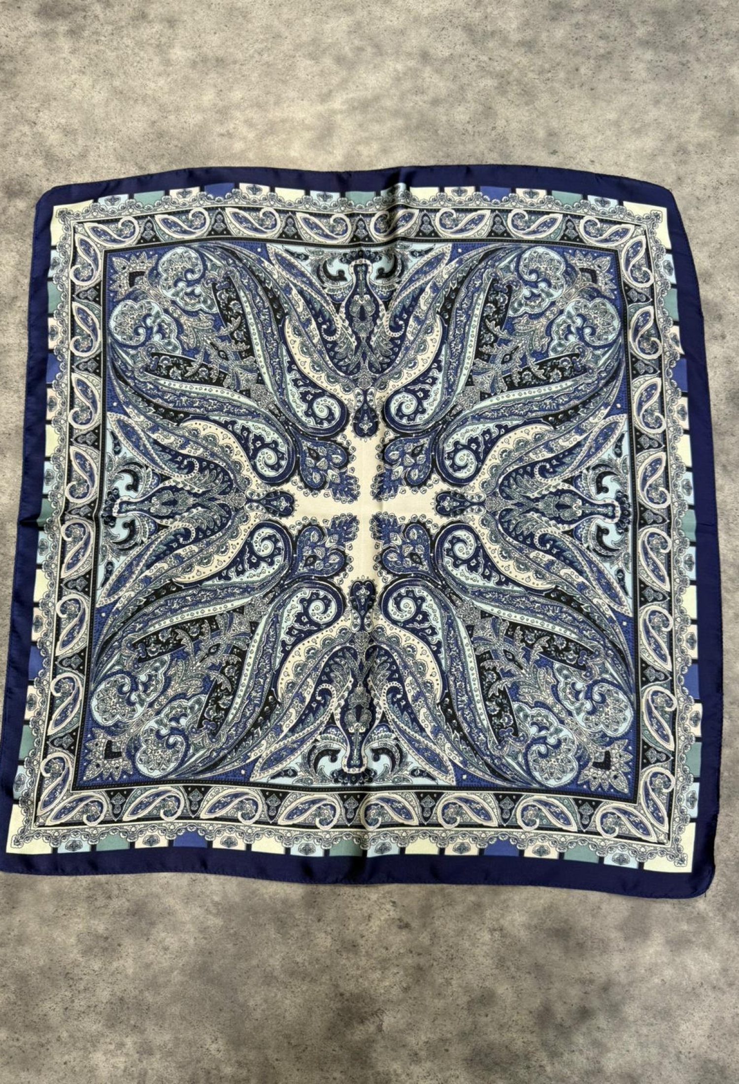 Blue Paisley Ethnic Elegant Vintage Shawl - Brand: Axesoire - Women & Kids, Baby Clothes Wholesale - TheBS Women