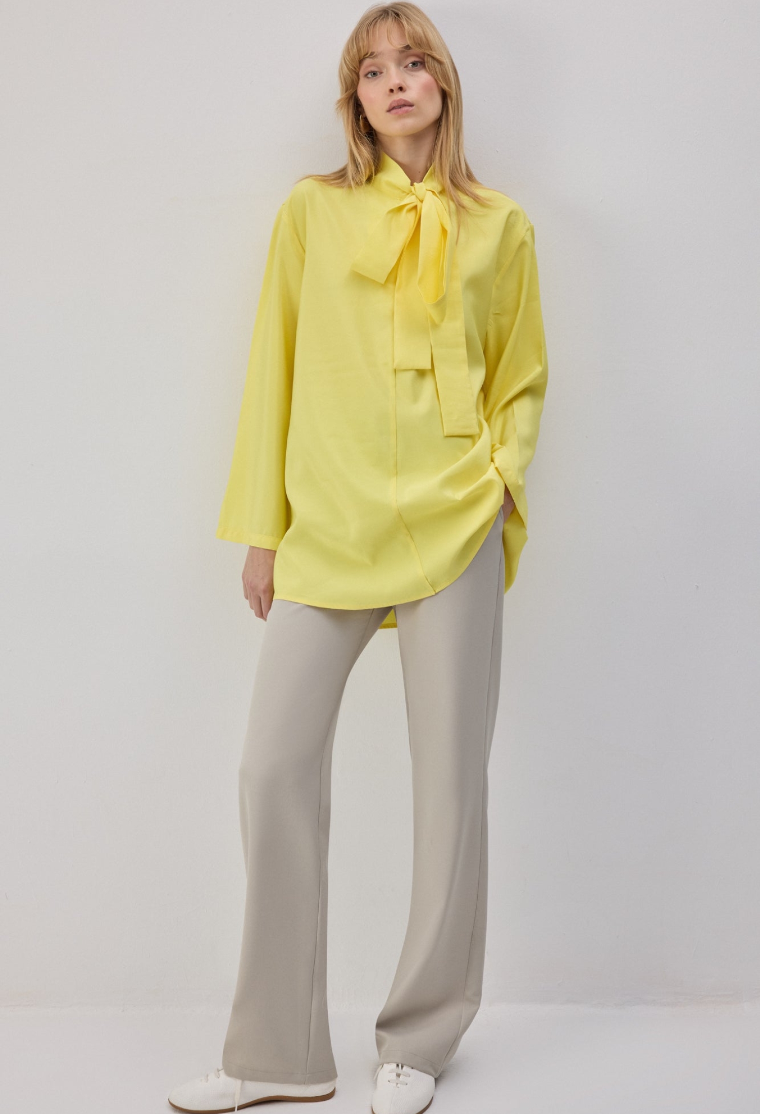 Oversized Tie Closure Tunic - Brand: Touche Prive - Women & Kids, Baby Clothes Wholesale - TheBS Women