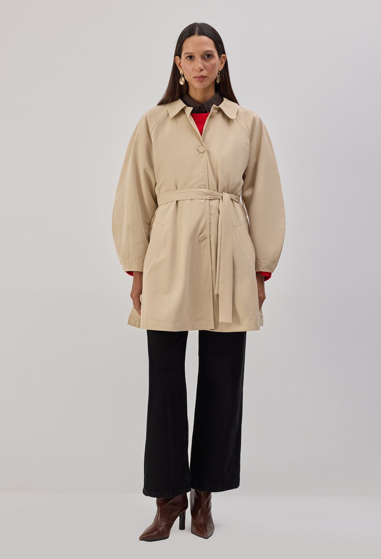 Elegant Single-Breasted Trenchcoat - Brand: Touche Prive - Women & Kids, Baby Clothes Wholesale - TheBS Women