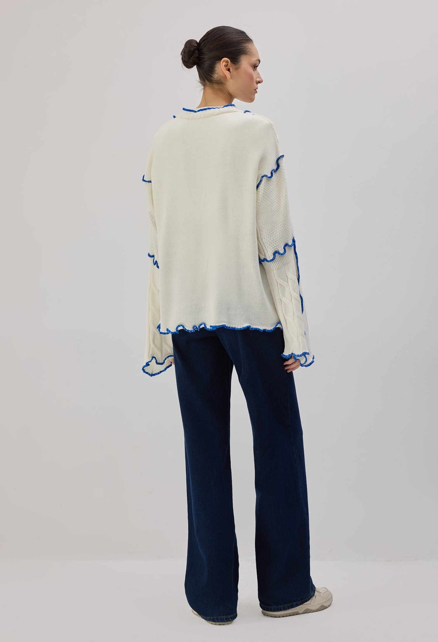 White Casual Tie Cardigan With Long Sleeves - Brand: Touche Prive - Women & Kids, Baby Clothes Wholesale - TheBS Women