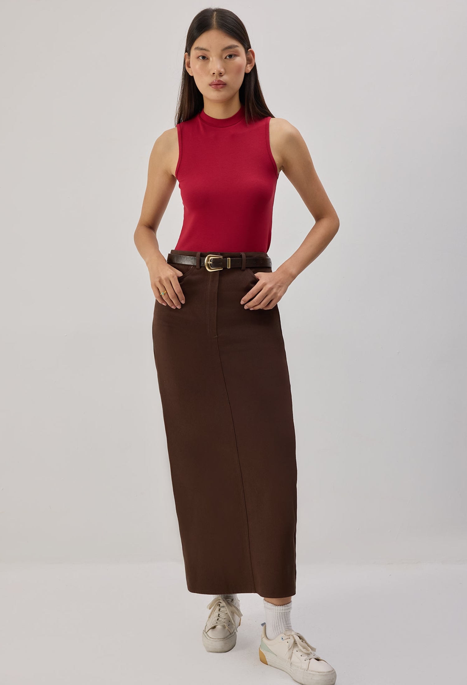 Straight Collar Sleeveless Skirt - Brand: Touche Prive - Women & Kids, Baby Clothes Wholesale - TheBS Women