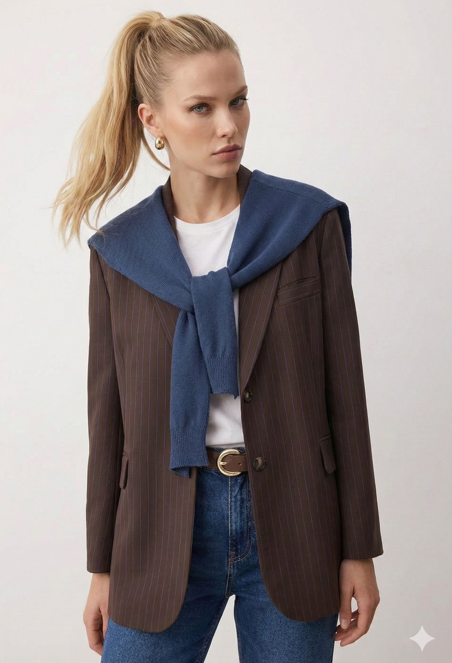 NavyShawl For Casual Elegant & Preppy Looks - Brand: Axesoire - Women & Kids, Baby Clothes Wholesale - TheBS Women