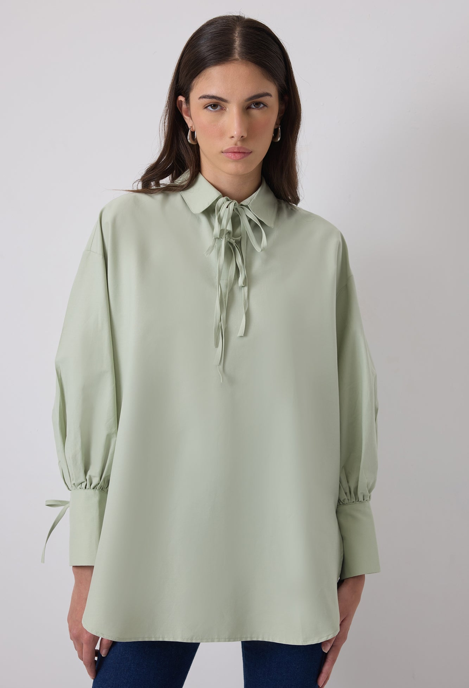 Green Modest Casual Elegant Tunic - Brand: Touche Prive - Women & Kids, Baby Clothes Wholesale - TheBS Women