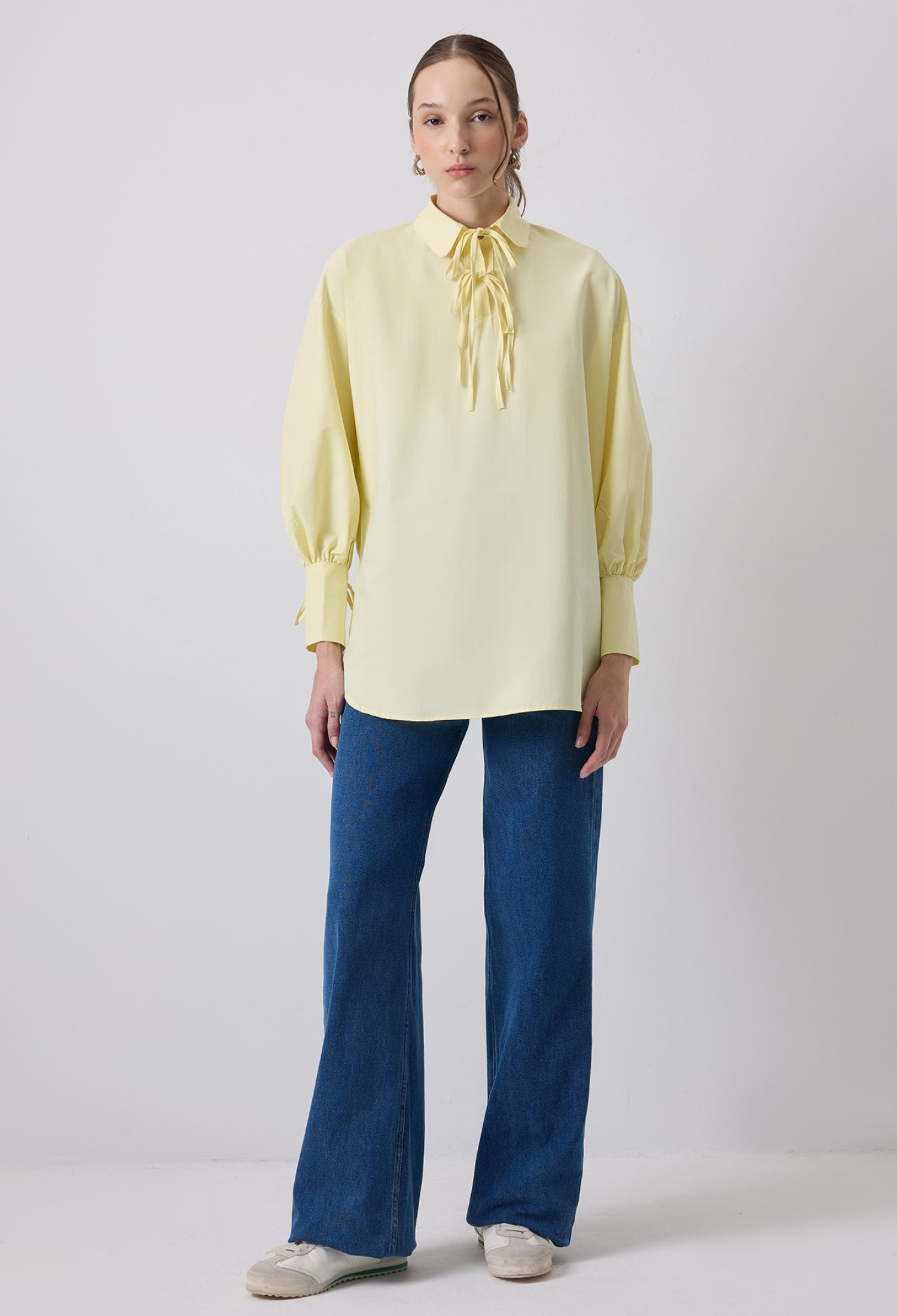 Polo Neck Oversized Fit Tie Tunic - Brand: Touche Prive - Women & Kids, Baby Clothes Wholesale - TheBS Women