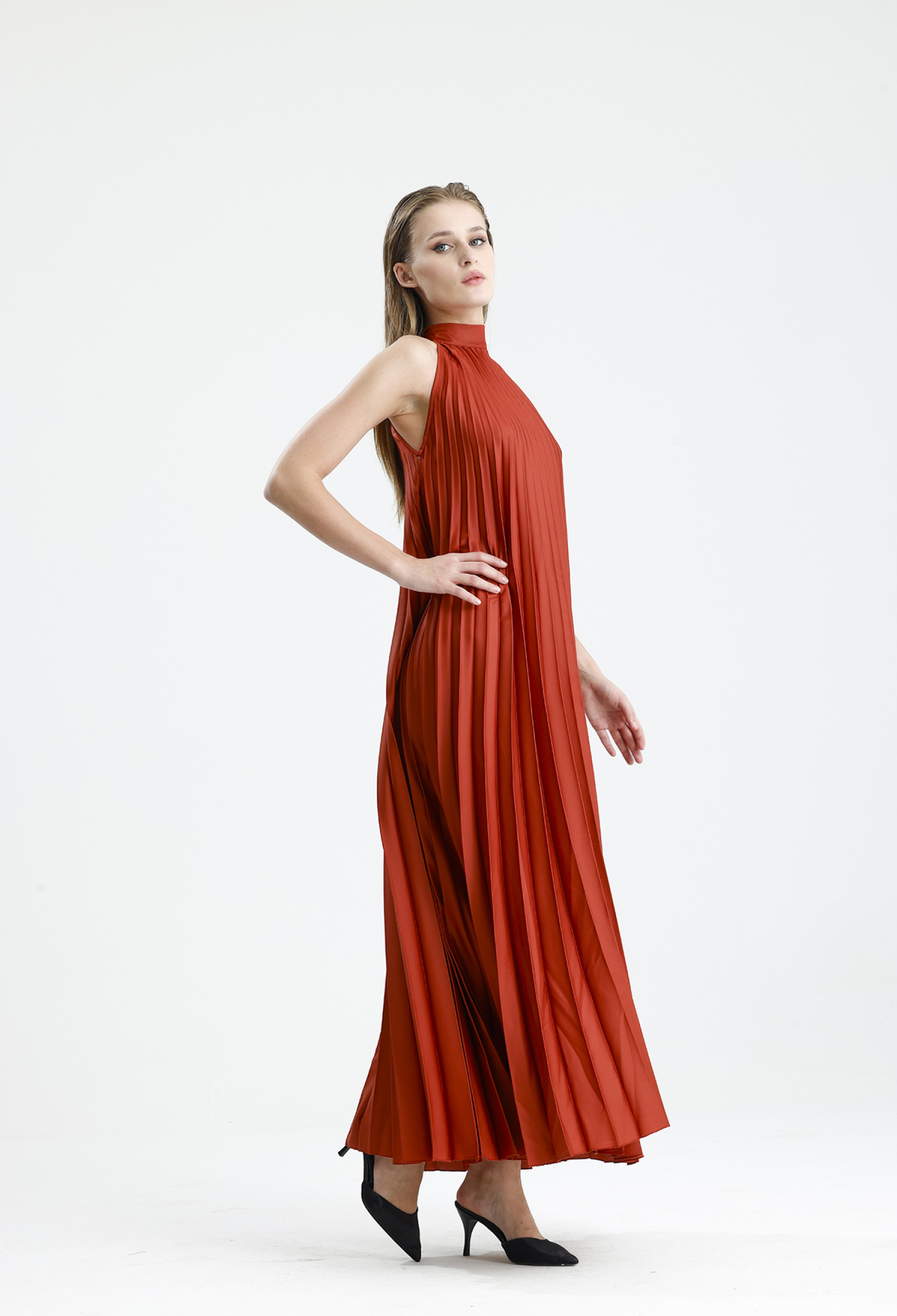 Elegant Orange Blazer Dress With High Neck - Brand: SENSE - Women & Kids, Baby Clothes Wholesale - TheBS Women