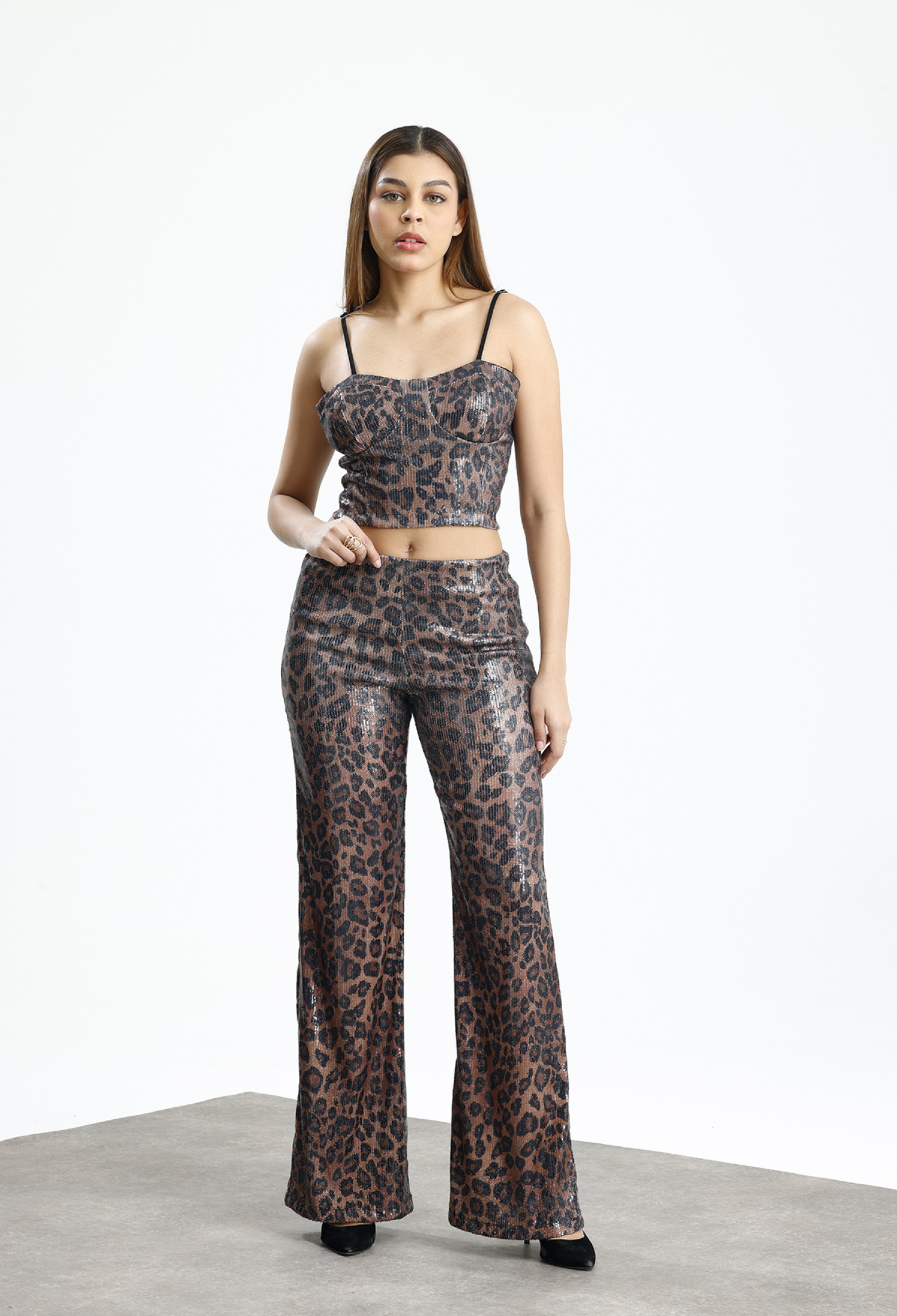 Brown Leopard Print Sexy Glam Palazzo Pants - Brand: SENSE - Women & Kids, Baby Clothes Wholesale - TheBS Women