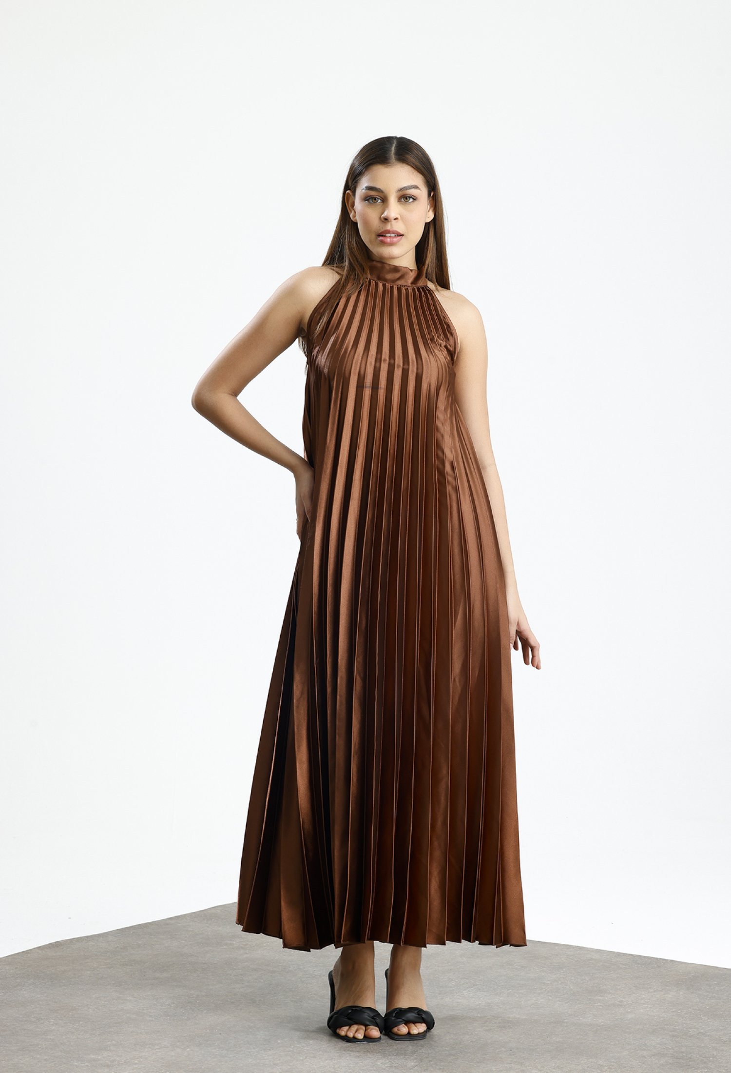 Elegant High Neck Maxi Slip Dress - Brand: SENSE - Women & Kids, Baby Clothes Wholesale - TheBS Women