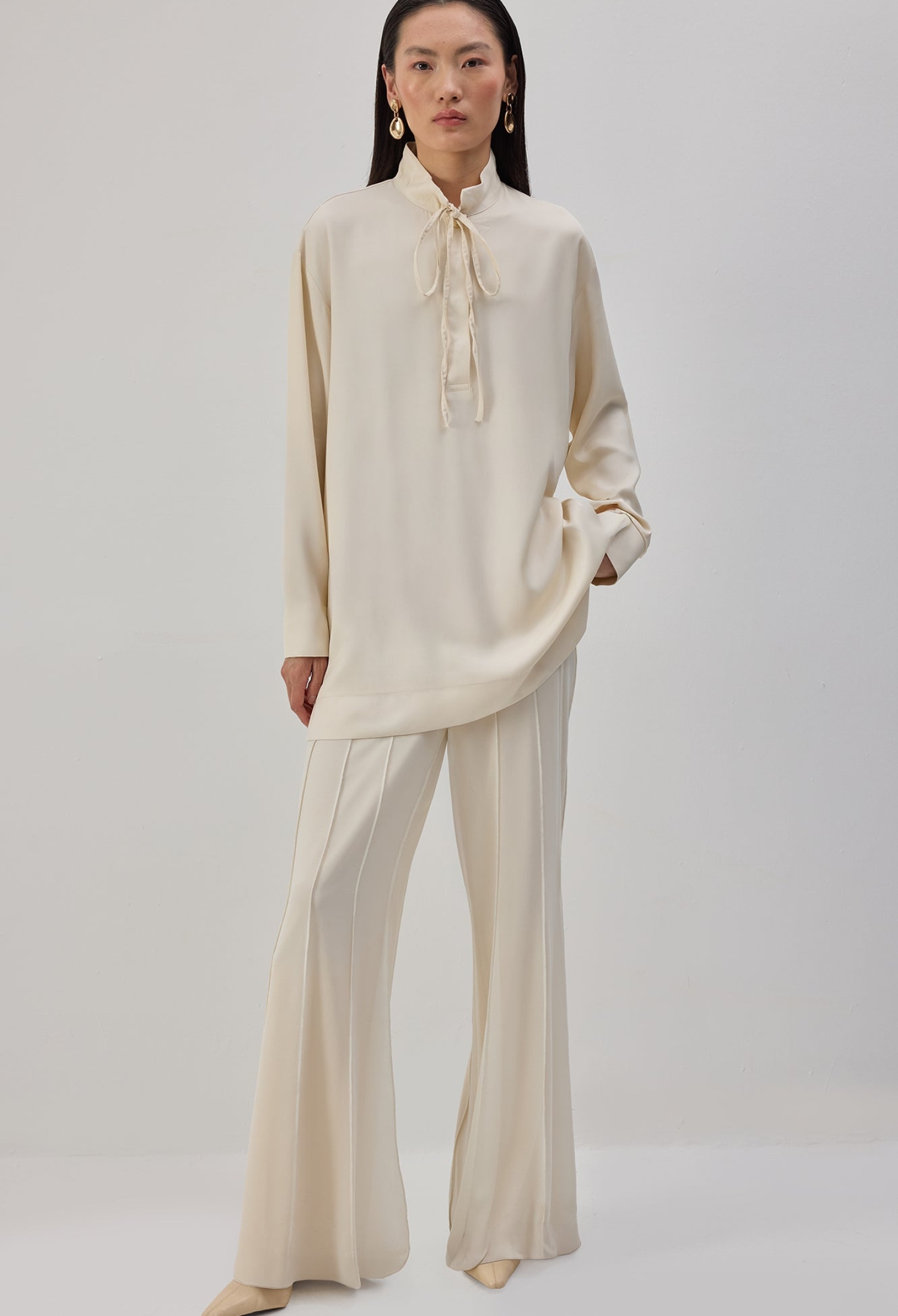 Beige Modest Elegant Tunic - Brand: Touche Prive - Women & Kids, Baby Clothes Wholesale - TheBS Women