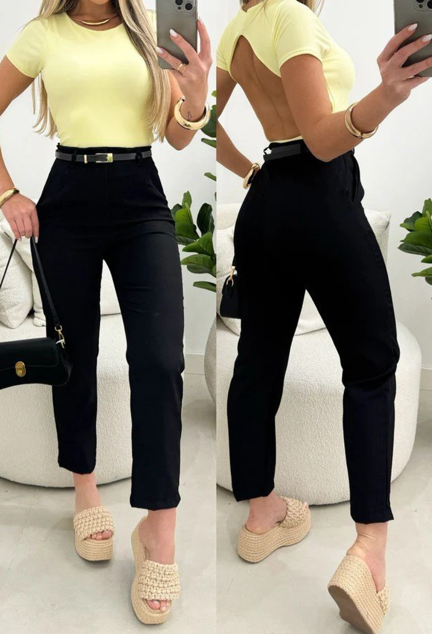 Black Tapered High Waist Pants - Brand: Janes - Women & Kids, Baby Clothes Wholesale - TheBS Women