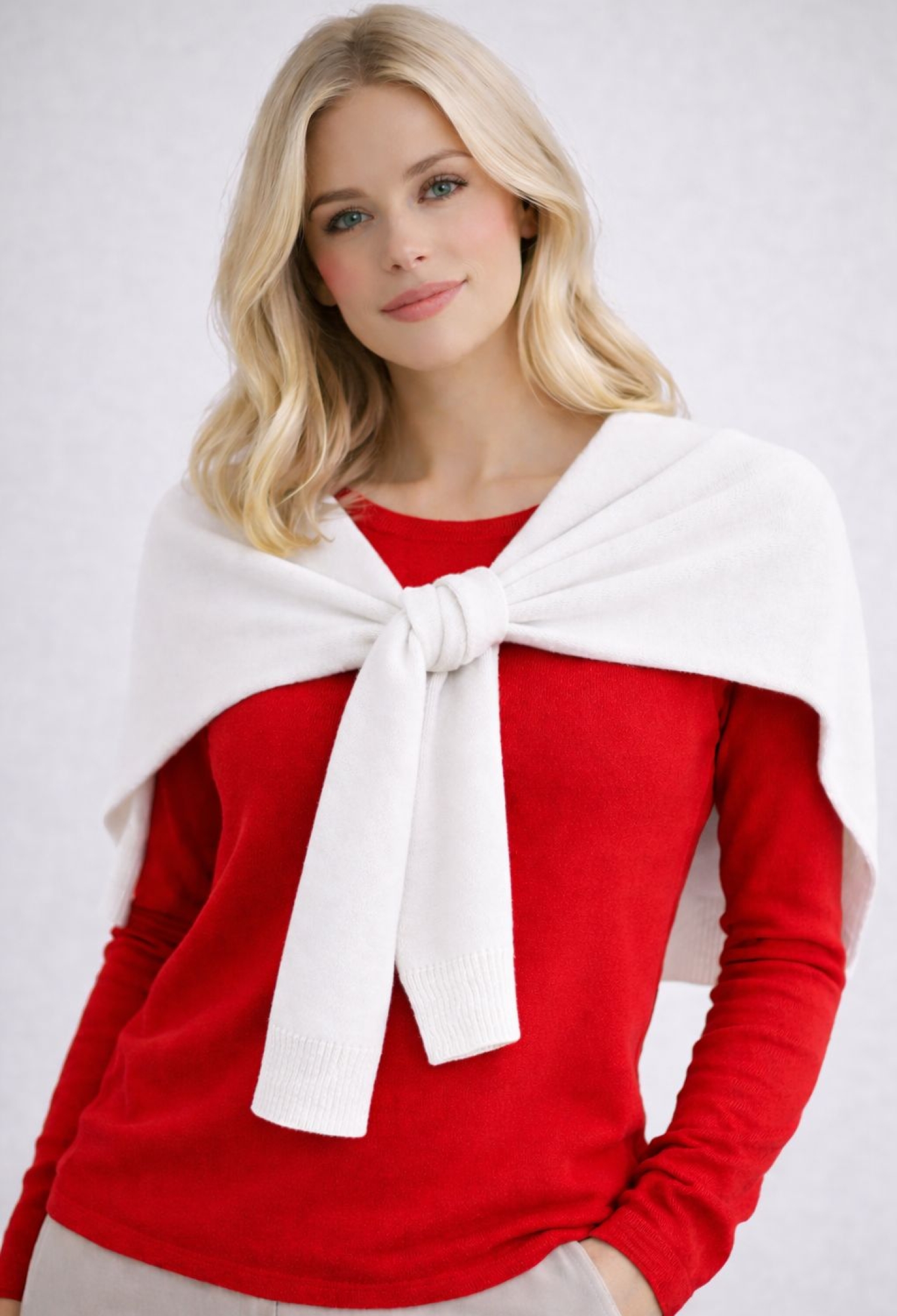 White Elegant Shawl For Work And Party - Brand: Axesoire - Women & Kids, Baby Clothes Wholesale - TheBS Women