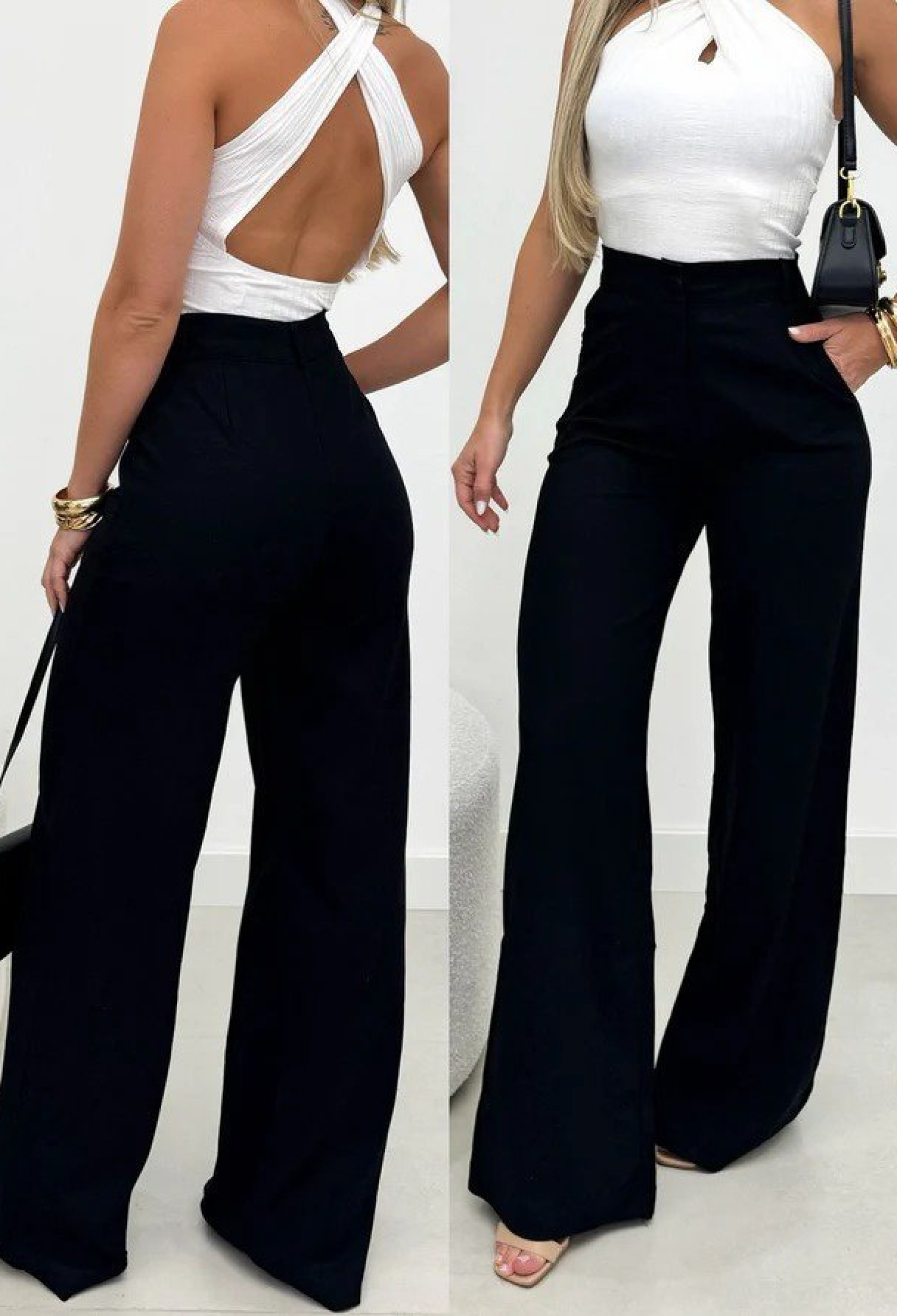 Black Elegant Palazzo Pants - Brand: Janes - Women & Kids, Baby Clothes Wholesale - TheBS Women