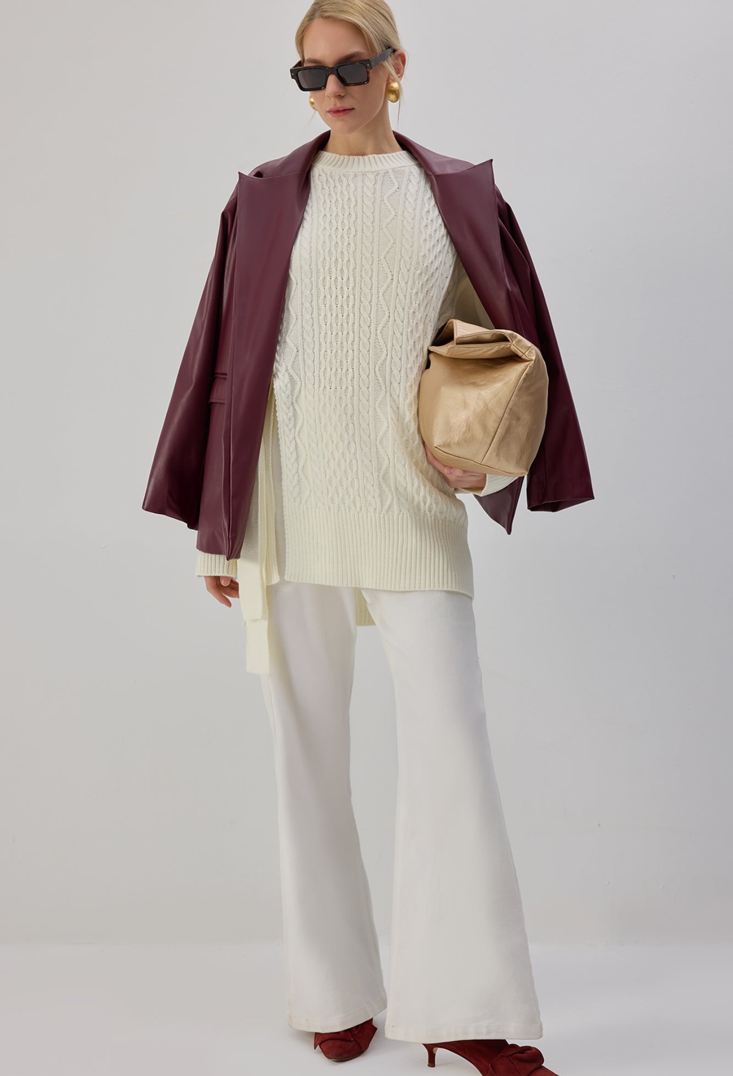 Beige Modest Casual Elegant Tunic - Brand: Touche Prive - Women & Kids, Baby Clothes Wholesale - TheBS Women