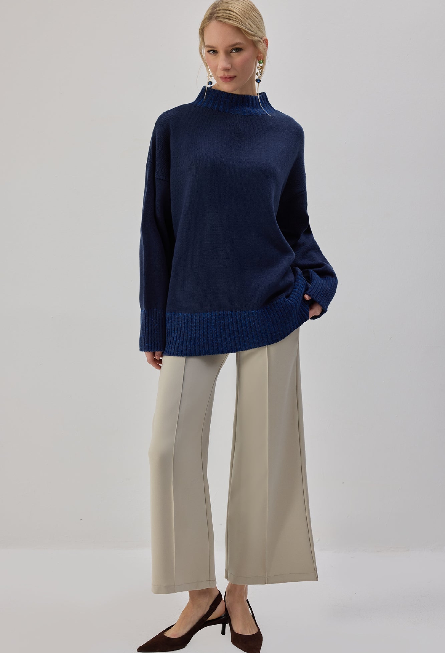 Oversized Fit Tunic With High Neck - Brand: Touche Prive - Women & Kids, Baby Clothes Wholesale - TheBS Women