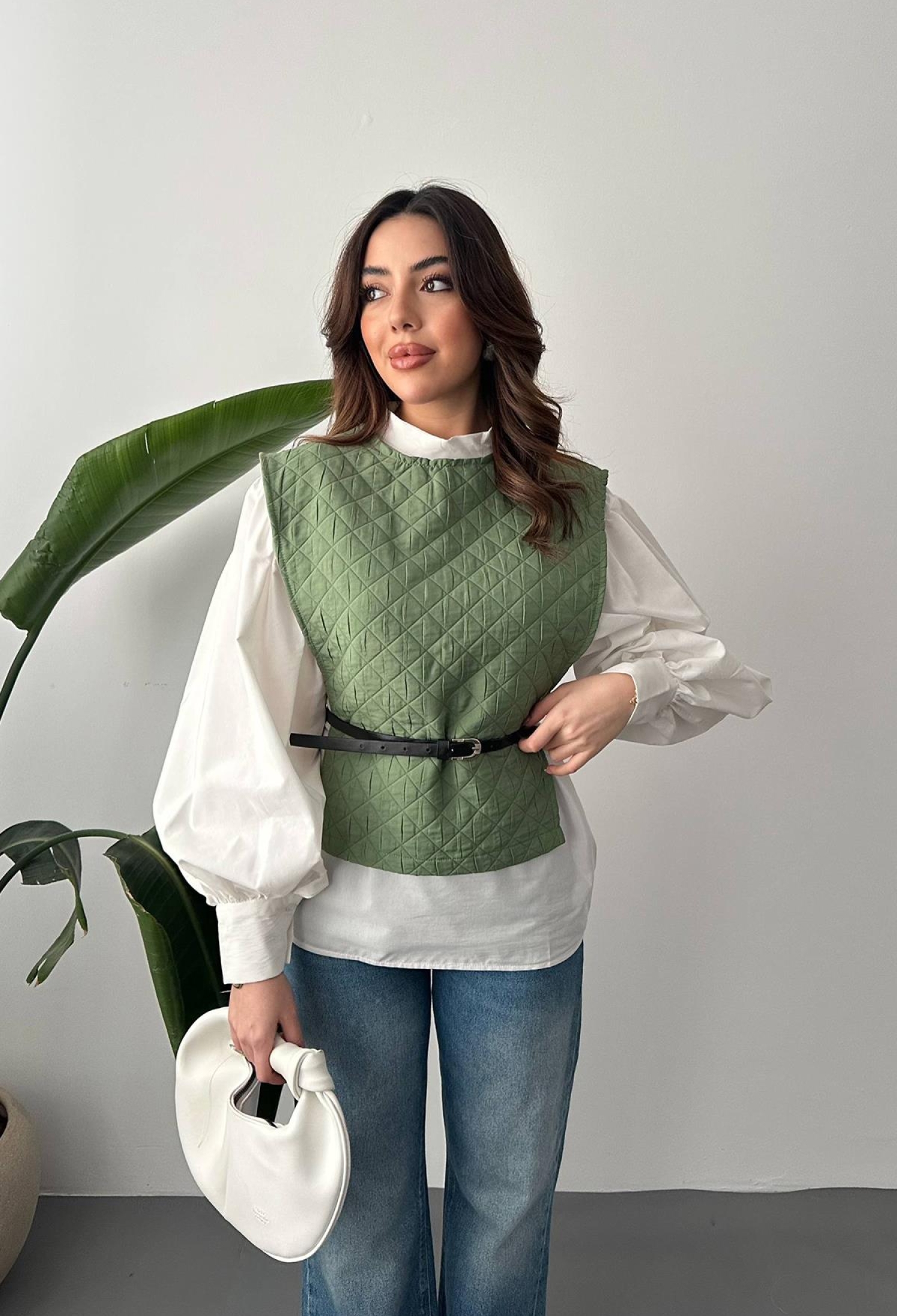 Green Elegant Casual Set With Quilted Pattern - Brand: Elisa - Women & Kids, Baby Clothes Wholesale - TheBS Women