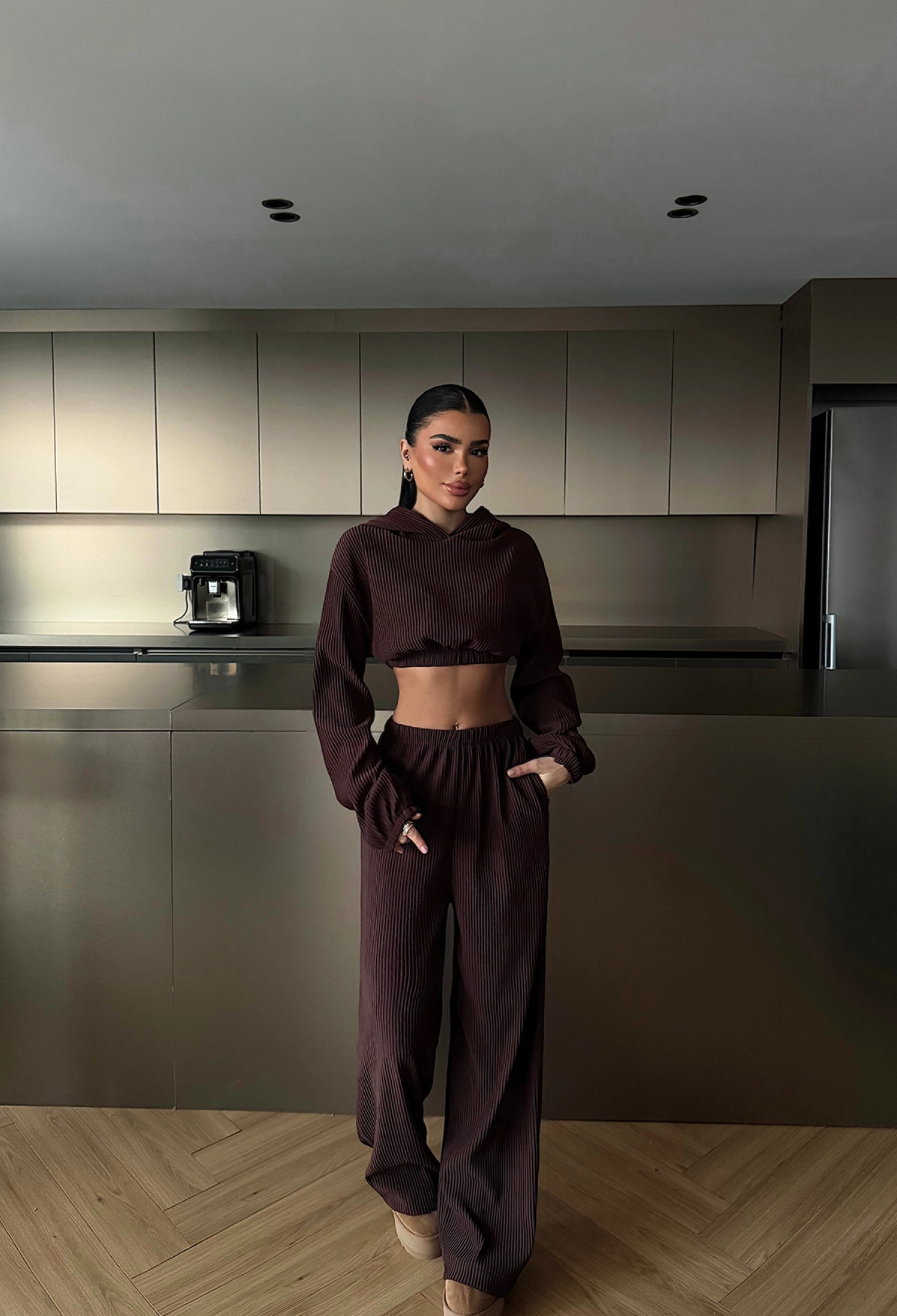 Casual Streetwear Wide Leg Jogger Set - Brand: EYYO ATELIER - Women & Kids, Baby Clothes Wholesale - TheBS Women