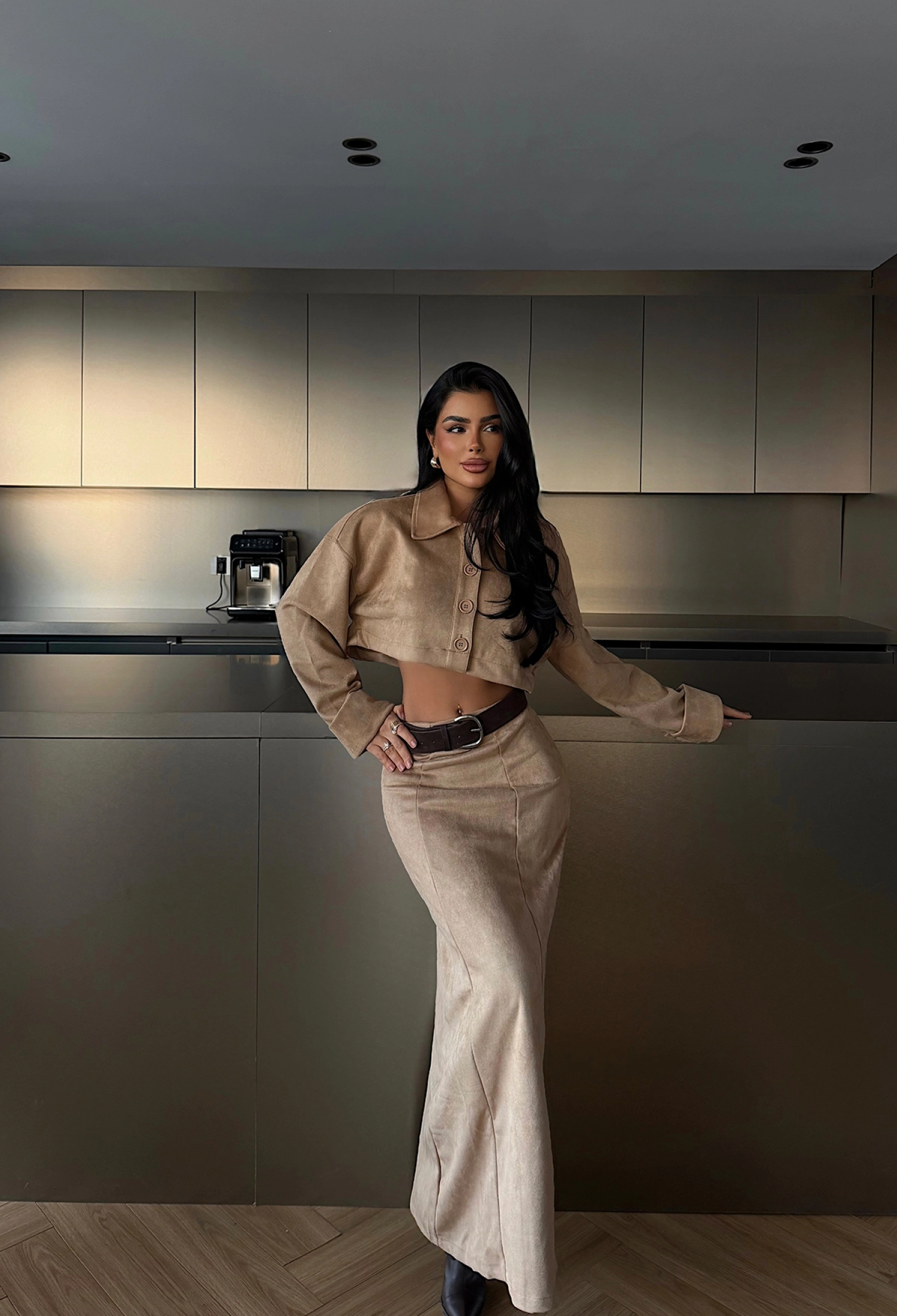 Beige Elegant Casual Set - Brand: EYYO ATELIER - Women & Kids, Baby Clothes Wholesale - TheBS Women