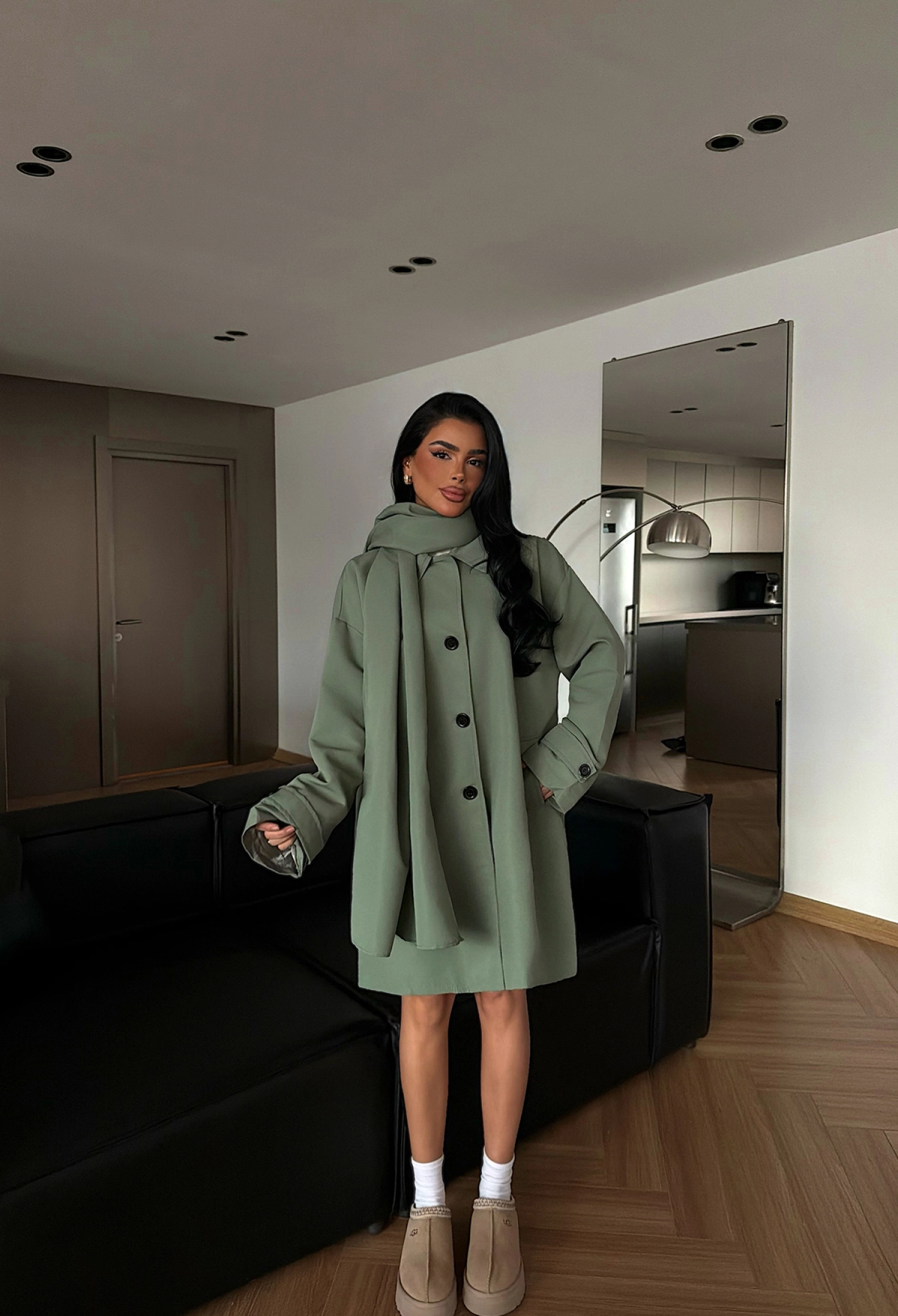 Trenchcoat - Elegant Casual Buttoned Coat - Brand: EYYO ATELIER - Women & Kids, Baby Clothes Wholesale - TheBS Women