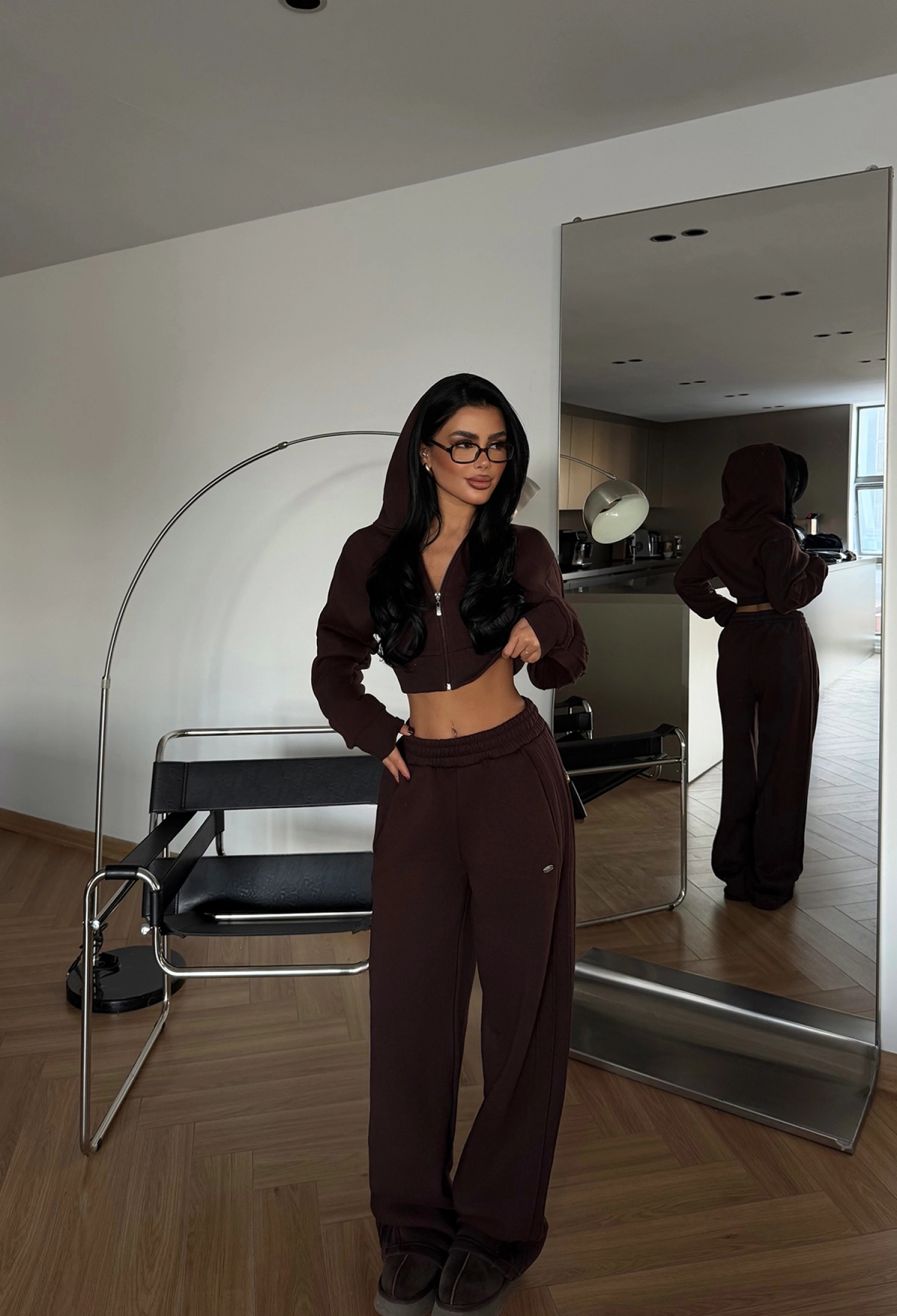 Tracksuit With Oversized Fit And Hooded Neck - Brand: EYYO ATELIER - Women & Kids, Baby Clothes Wholesale - TheBS Women