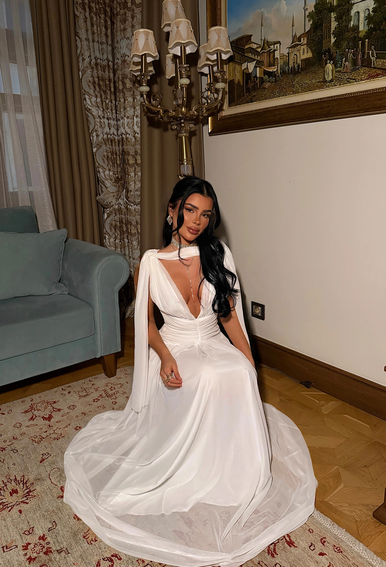 ElegantSheath Dress With Plunging Neck - Brand: EYYO ATELIER - Women & Kids, Baby Clothes Wholesale - TheBS Women