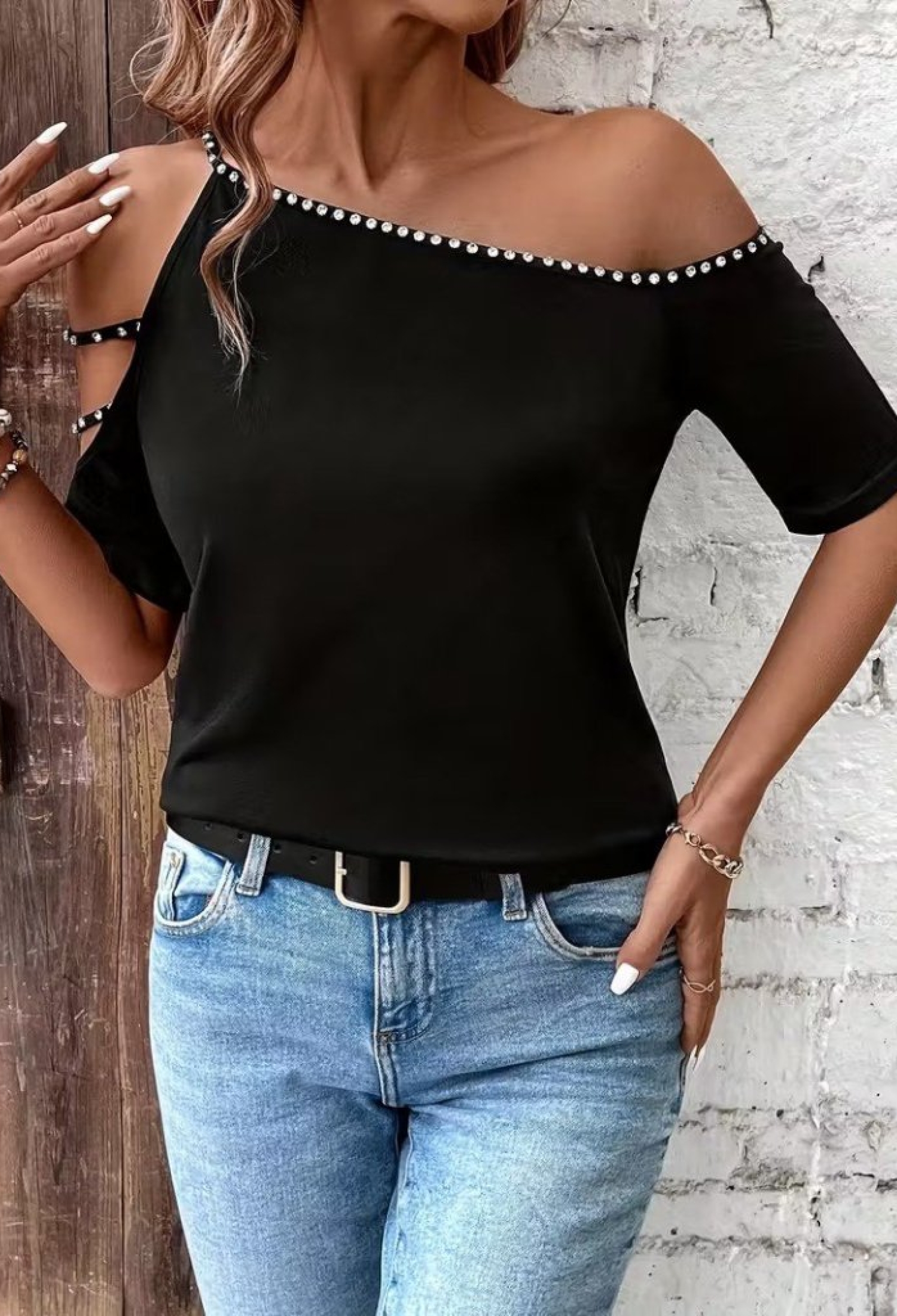 Black Sexy Casual Elegant Blouse - Brand: Janes - Women & Kids, Baby Clothes Wholesale - TheBS Women