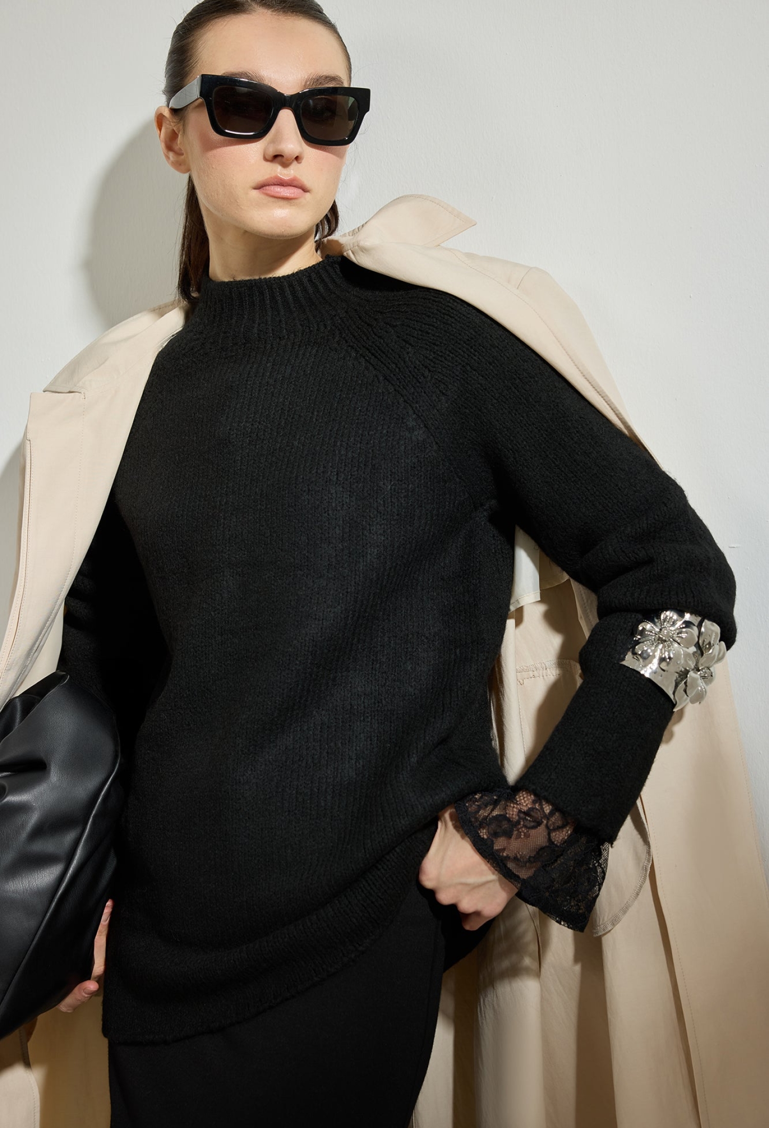 Elegant High Neck Sweater – Regular FitPlain - Brand: Touche Prive - Women & Kids, Baby Clothes Wholesale - TheBS Women