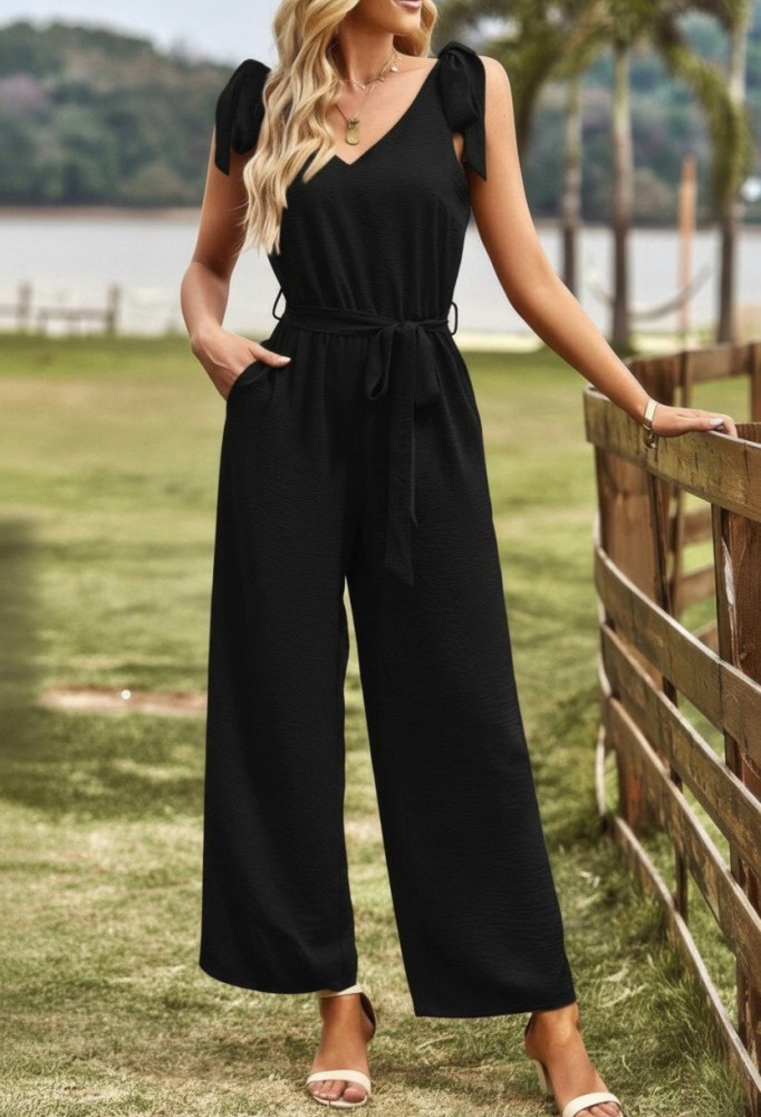 Sleeveless Puff Sleeve Casual Elegant Jumpsuit - Brand: Janes - Women & Kids, Baby Clothes Wholesale - TheBS Women