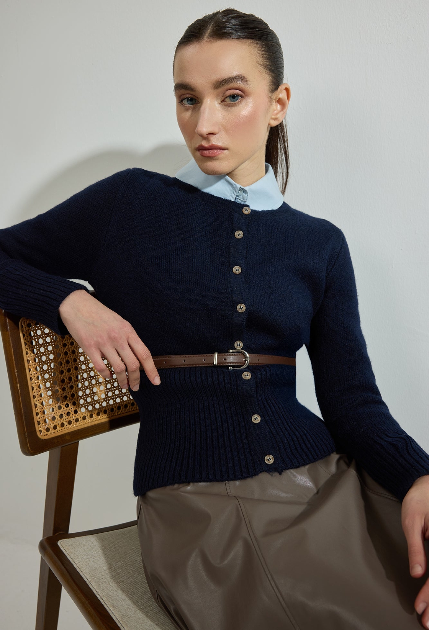 Cardigan – Preppy Elegant Plain Buttoned - Brand: Touche Prive - Women & Kids, Baby Clothes Wholesale - TheBS Women