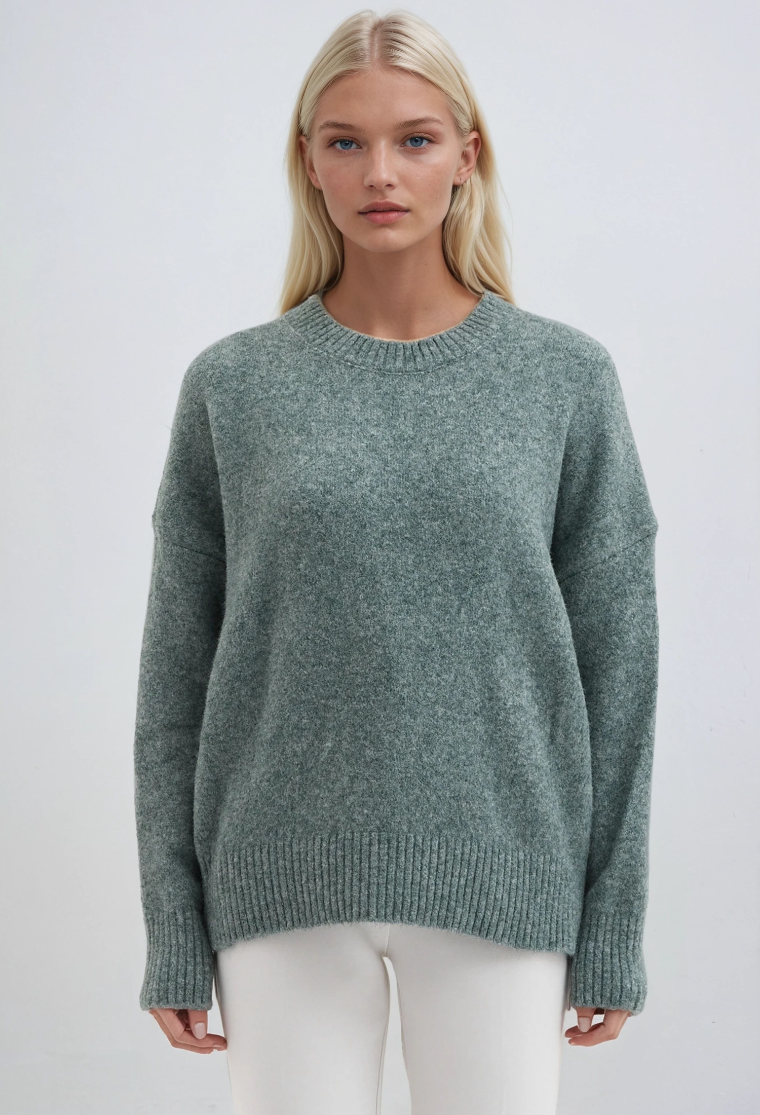 Grey Oversized Fit Casual Sweater - Brand: Sobe Istanbul - Women & Kids, Baby Clothes Wholesale - TheBS Women