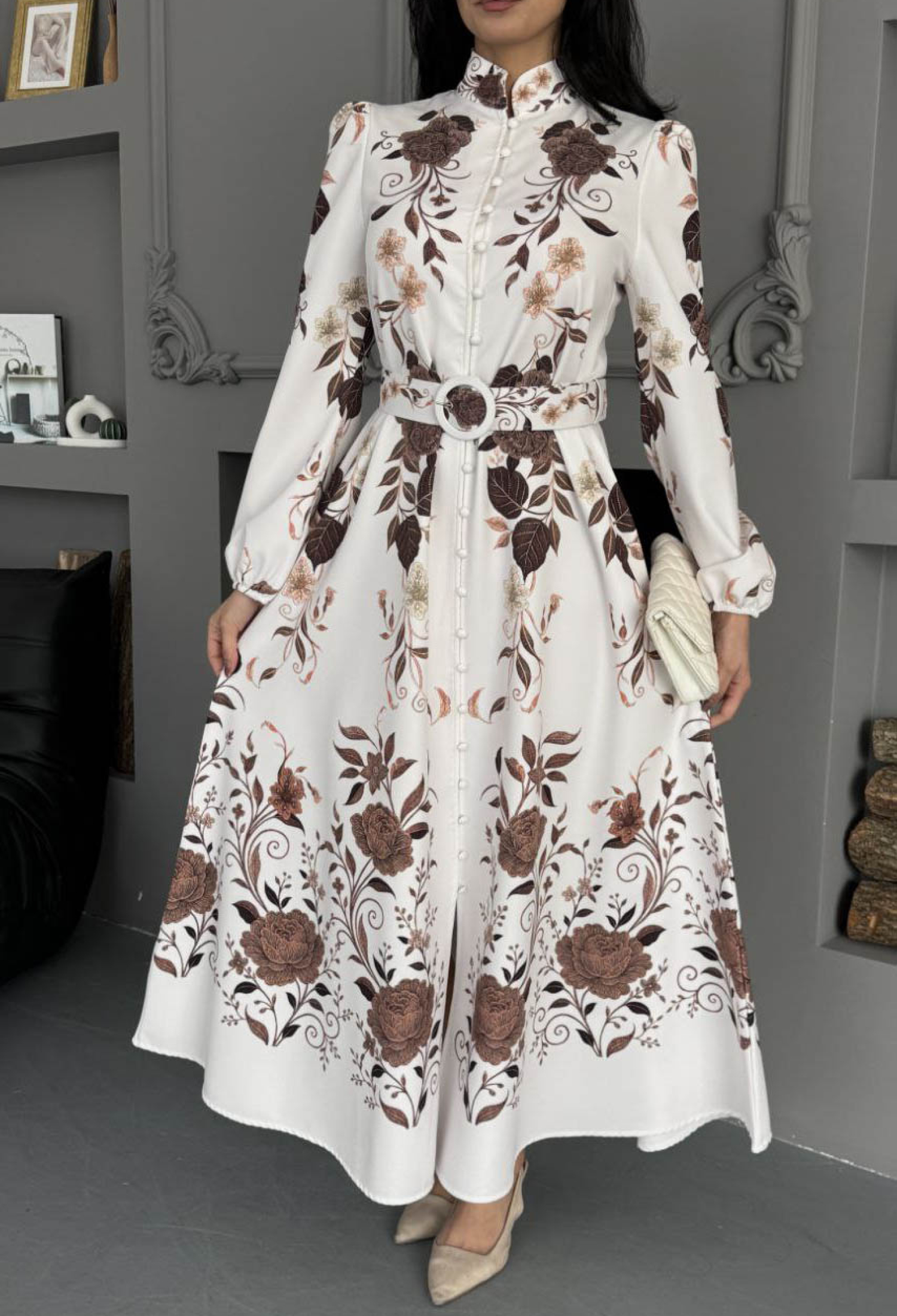 White Elegant Formal Dress - Brand: Mode Roy - Women & Kids, Baby Clothes Wholesale - TheBS Women