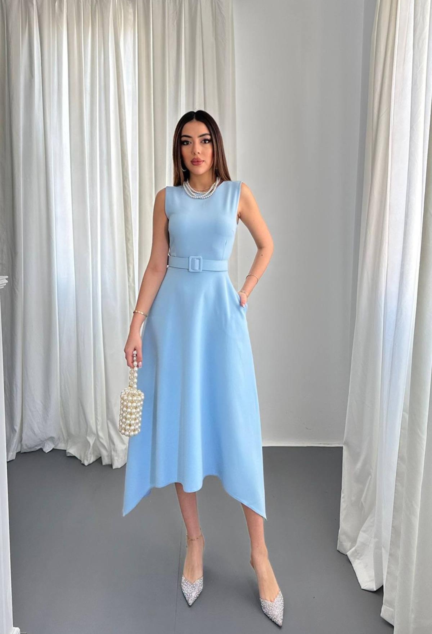 Fit And Flare Dress With Cap Sleeves - Brand: Elisa - Women & Kids, Baby Clothes Wholesale - TheBS Women