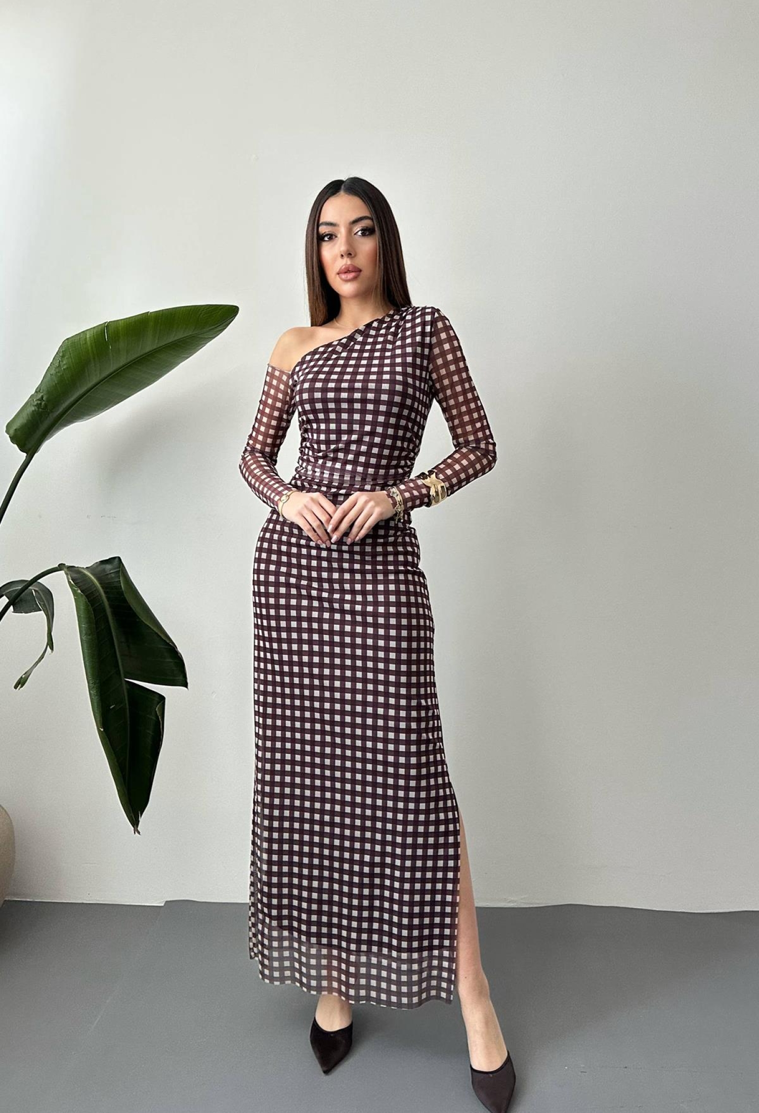 ElegantBodycon Dress With One Shoulder Neck - Brand: Elisa - Women & Kids, Baby Clothes Wholesale - TheBS Women