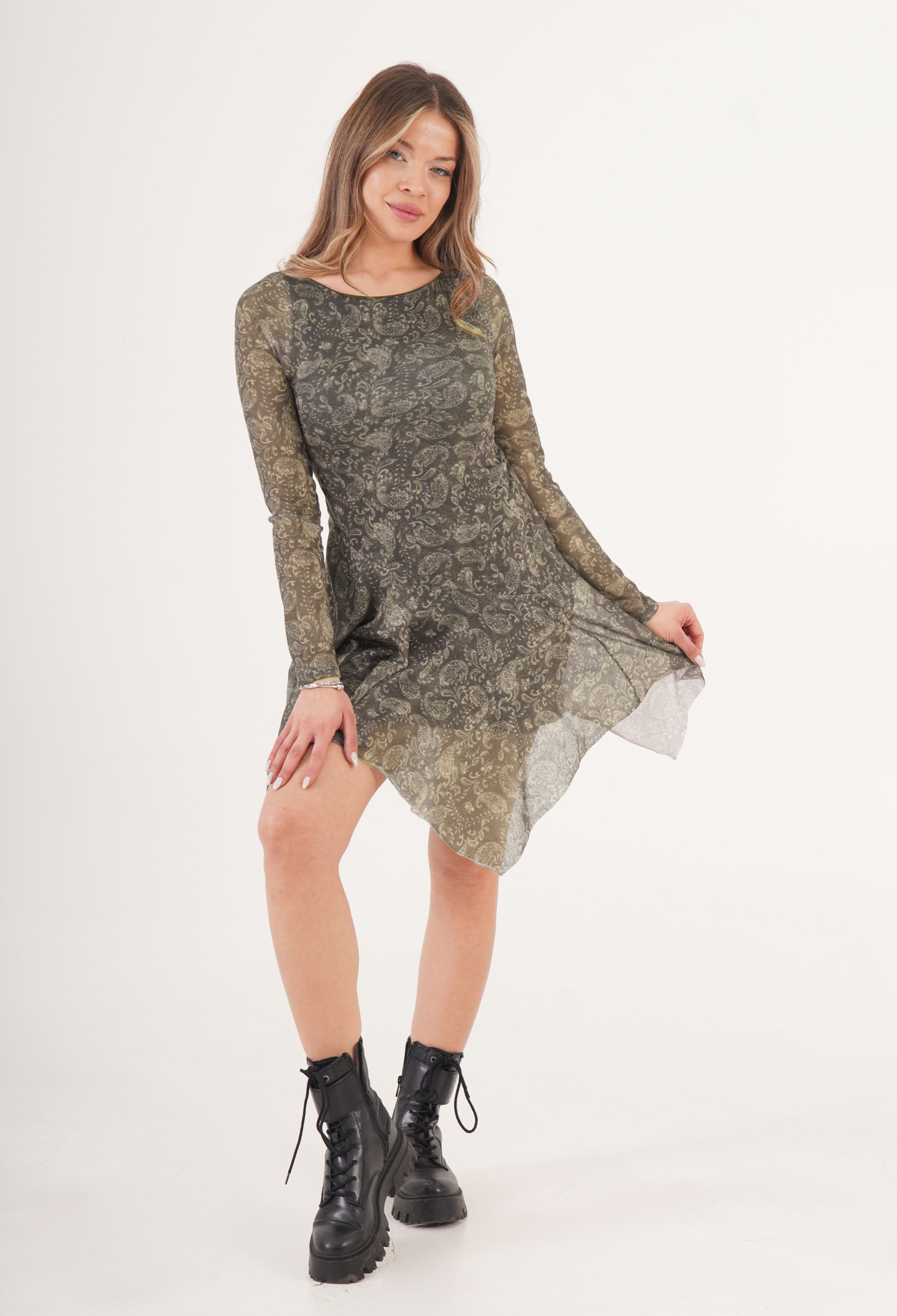 Fit And Flare Paisley Mini Dress - Brand: Lustrin - Women & Kids, Baby Clothes Wholesale - TheBS Women
