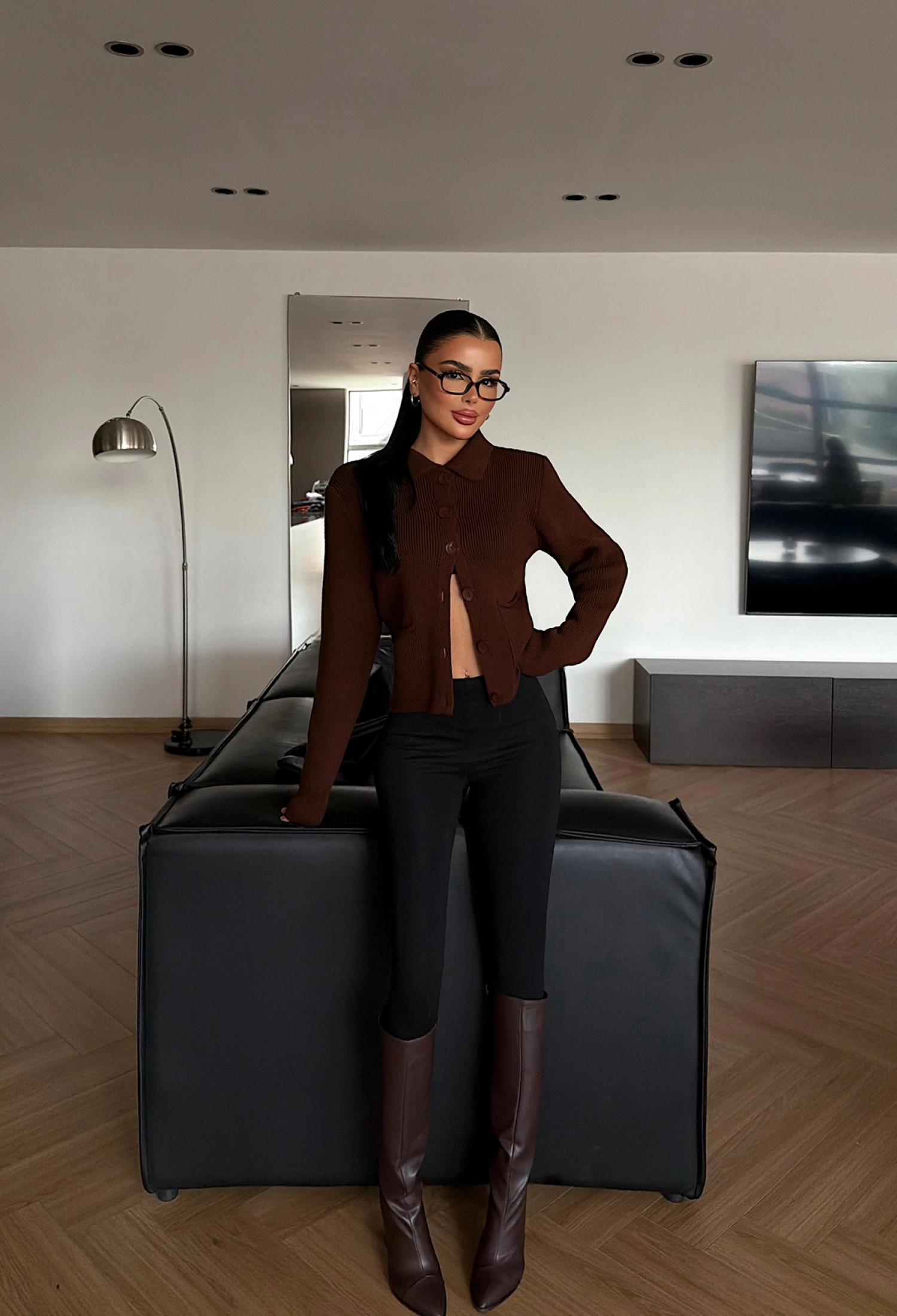 Cardigan With Flap PocketsPolo Neck - Brand: EYYO ATELIER - Women & Kids, Baby Clothes Wholesale - TheBS Women