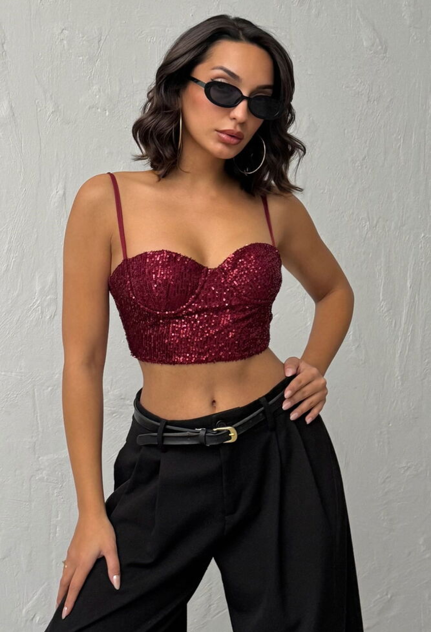 Sequined Fitted Sleeveless Blouse - Brand: Topshow - Women & Kids, Baby Clothes Wholesale - TheBS Women