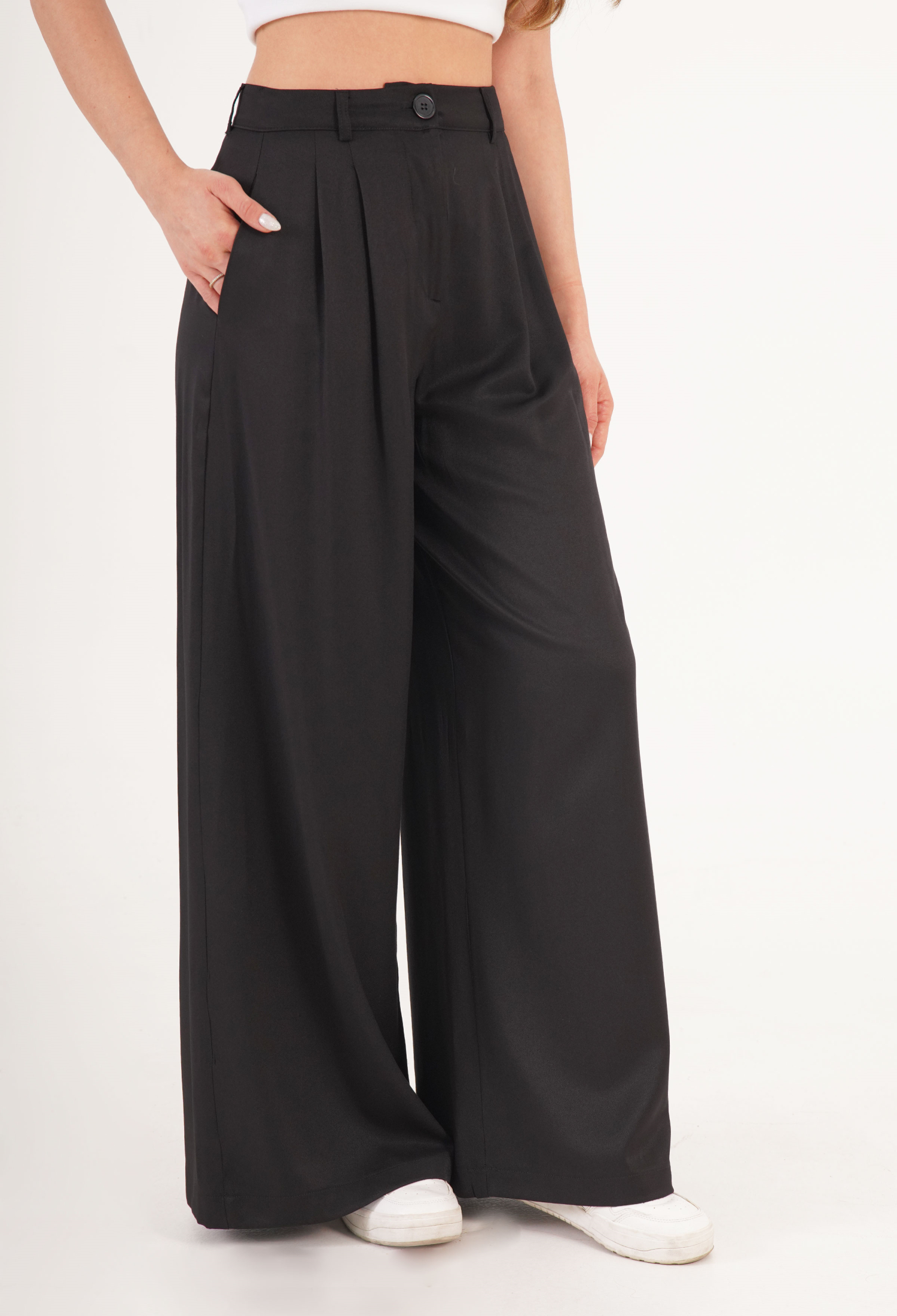 Palazzo Pants With High Waist And Wide Leg - Brand: Lustrin - Women & Kids, Baby Clothes Wholesale - TheBS Women
