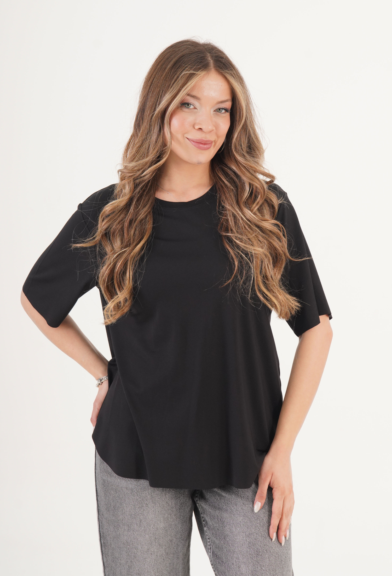 Tshirt Casual Crew Neck Regular Fit Plain - Brand: Lustrin - Women & Kids, Baby Clothes Wholesale - TheBS Women