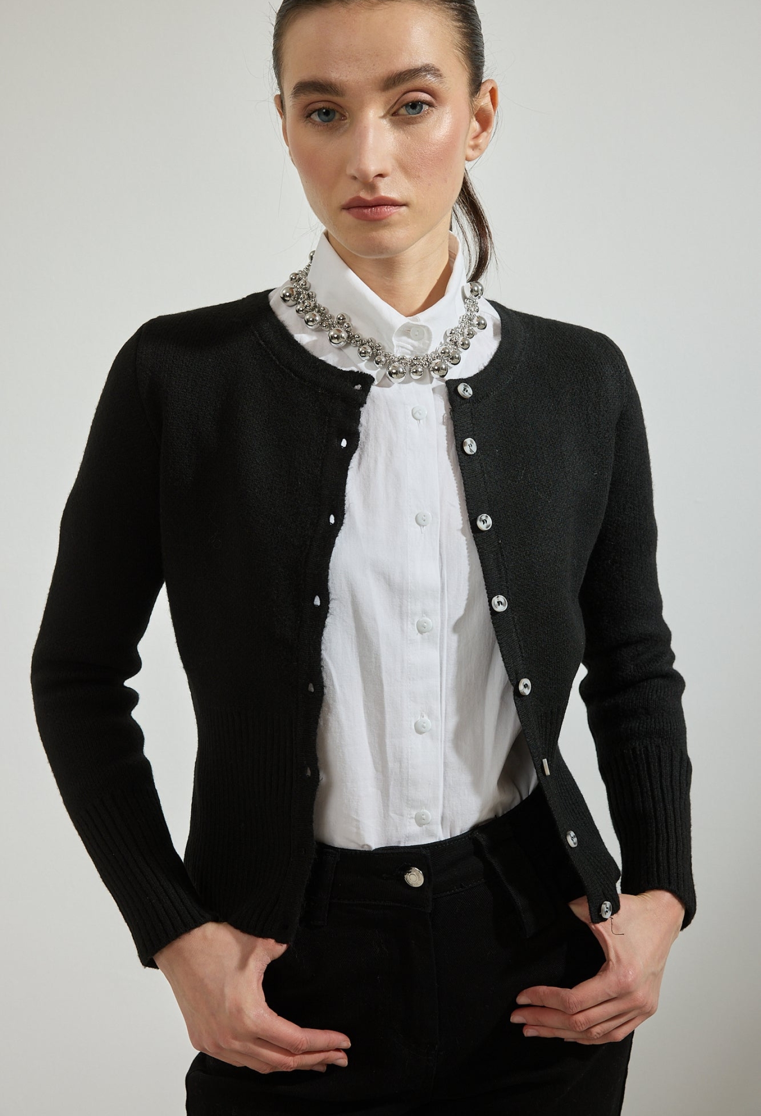 Fitted Formal Cardigan With Buttoned Closure - Brand: Touche Prive - Women & Kids, Baby Clothes Wholesale - TheBS Women