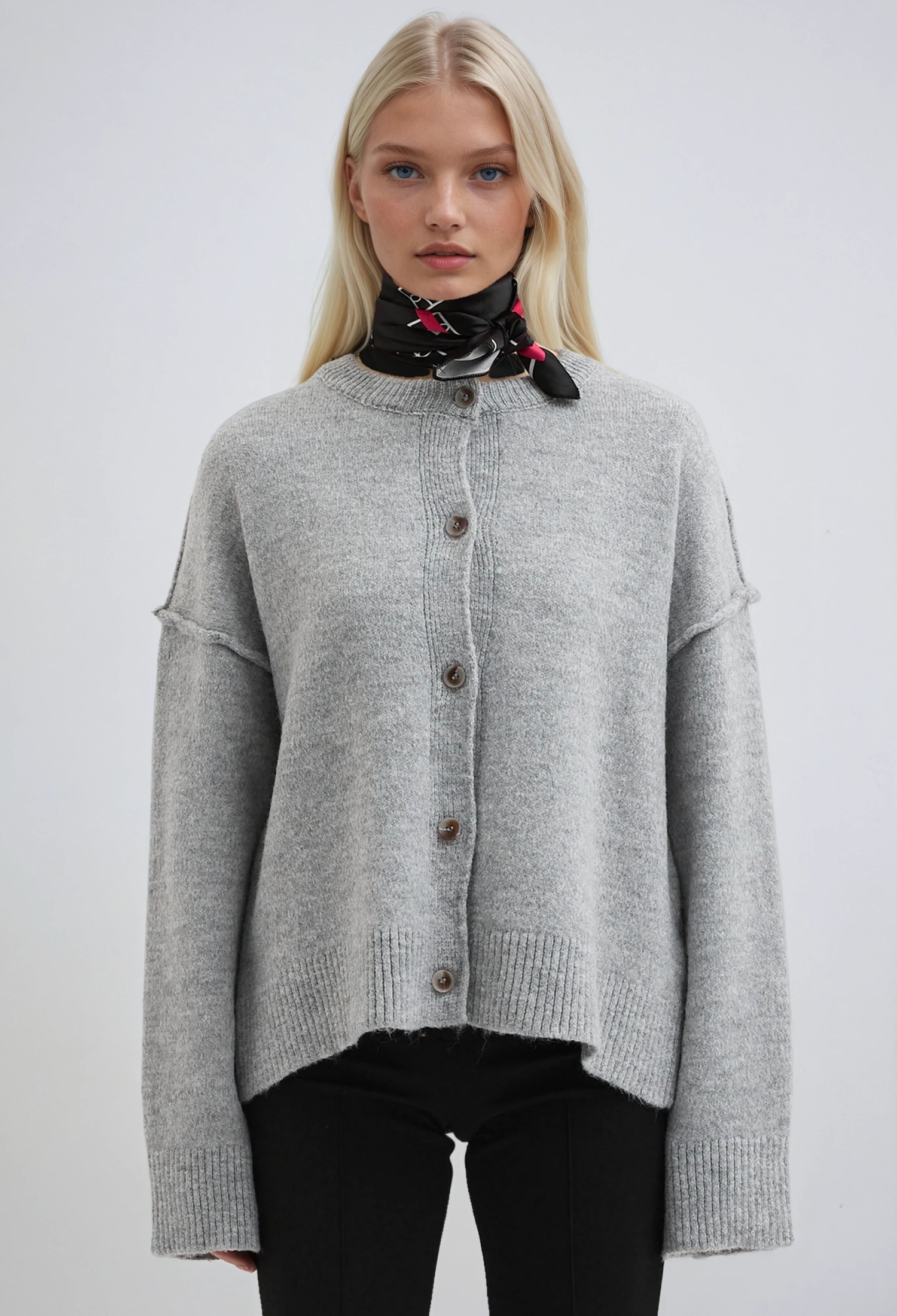 Oversized Fit Casual Buttoned Cardigan - Brand: Sobe Istanbul - Women & Kids, Baby Clothes Wholesale - TheBS Women