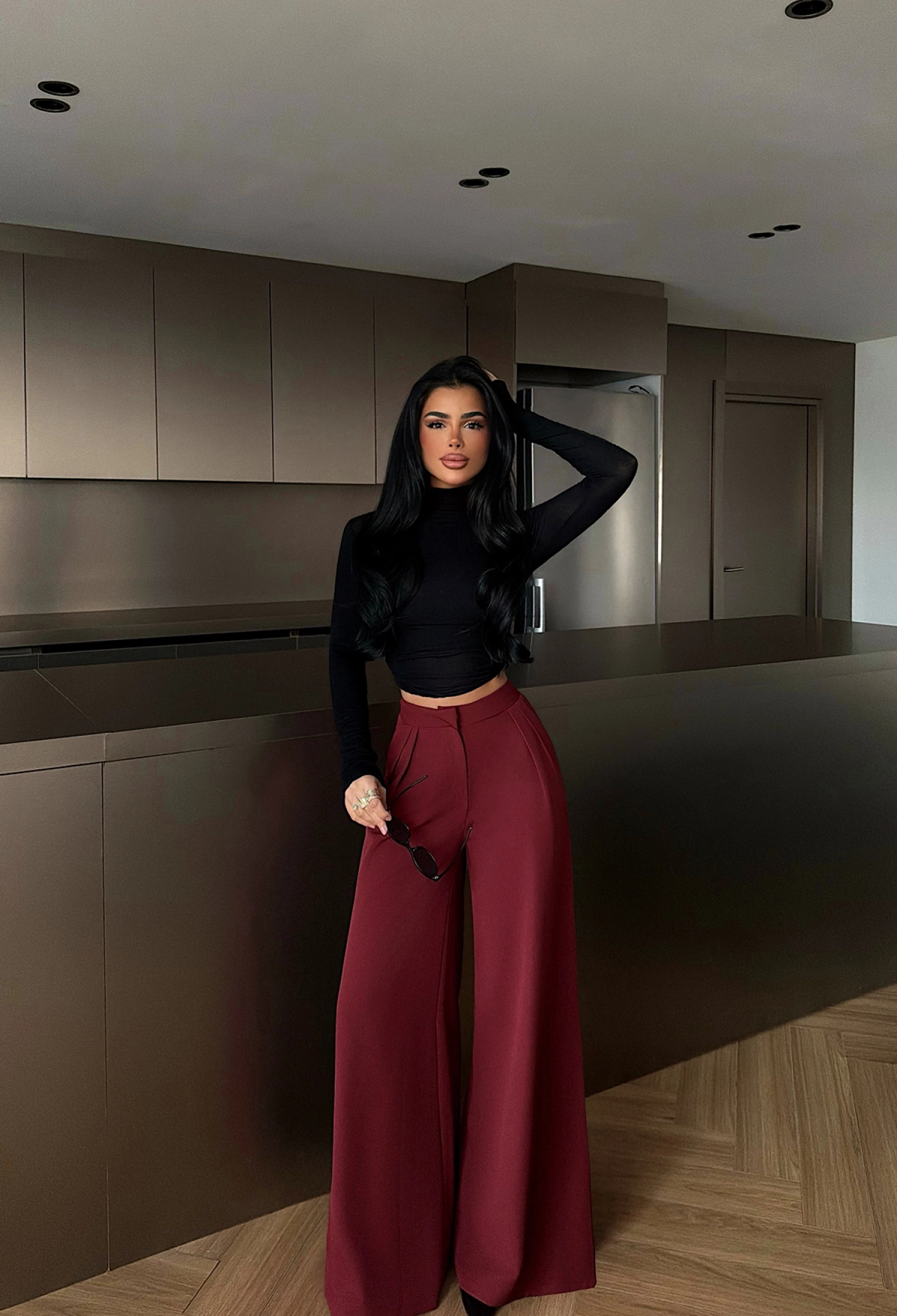 ClaretPalazzo Pants - Brand: EYYO ATELIER - Women & Kids, Baby Clothes Wholesale - TheBS Women