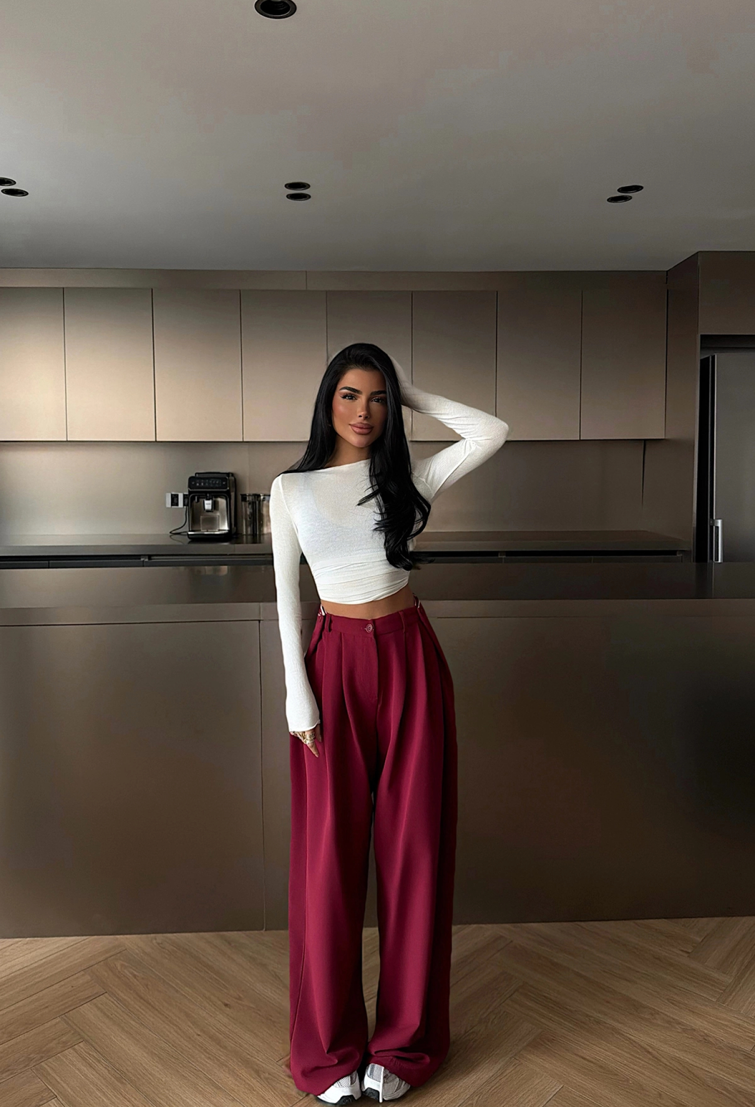 Claret Red Palazzo Pants - Brand: EYYO ATELIER - Women & Kids, Baby Clothes Wholesale - TheBS Women