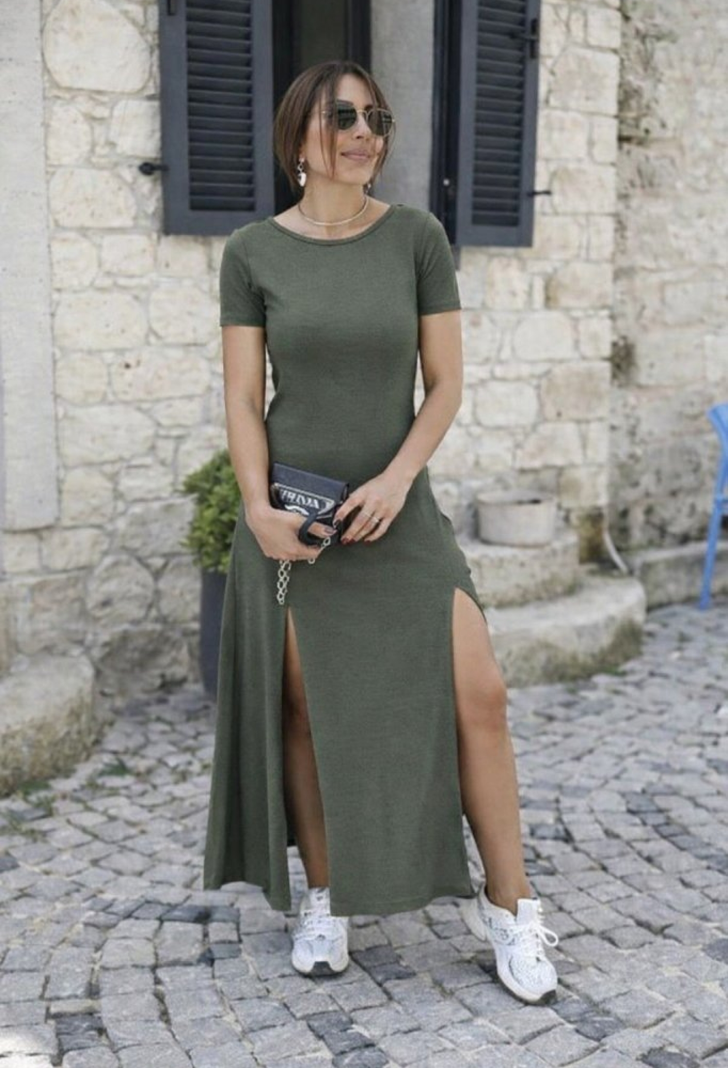 Green Casual Sexy Sheath Maxi Dress - Brand: Janes - Women & Kids, Baby Clothes Wholesale - TheBS Women
