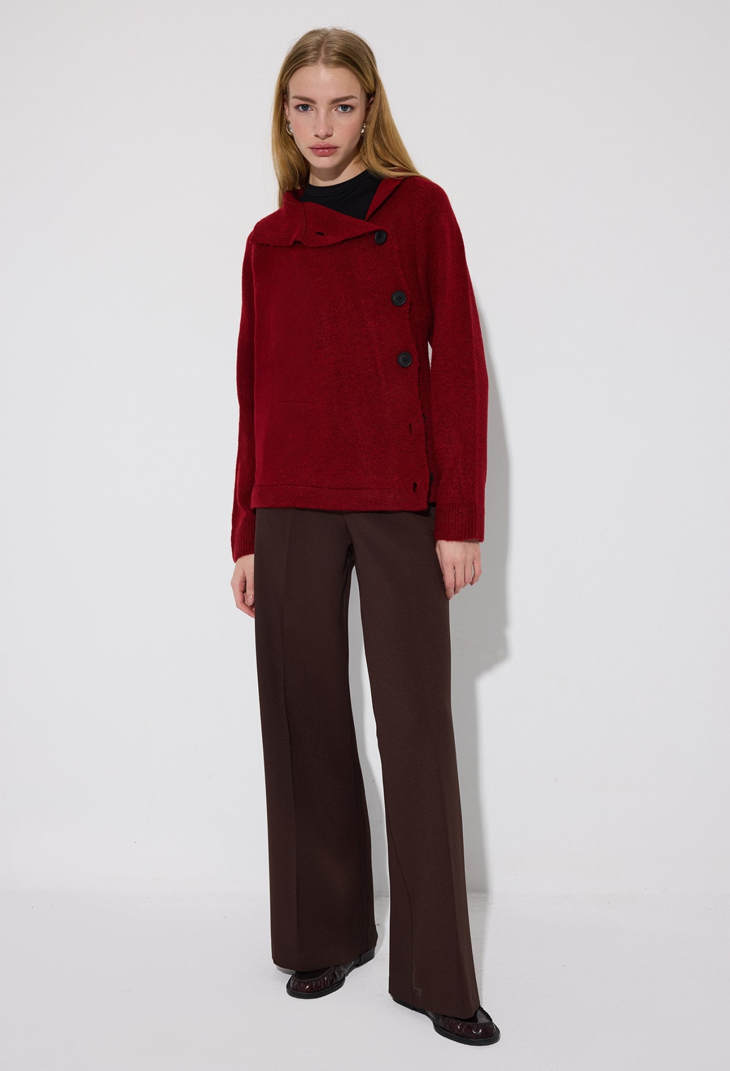 Sweater With Hooded Neck And Long Sleeves - Brand: Touche Prive - Women & Kids, Baby Clothes Wholesale - TheBS Women