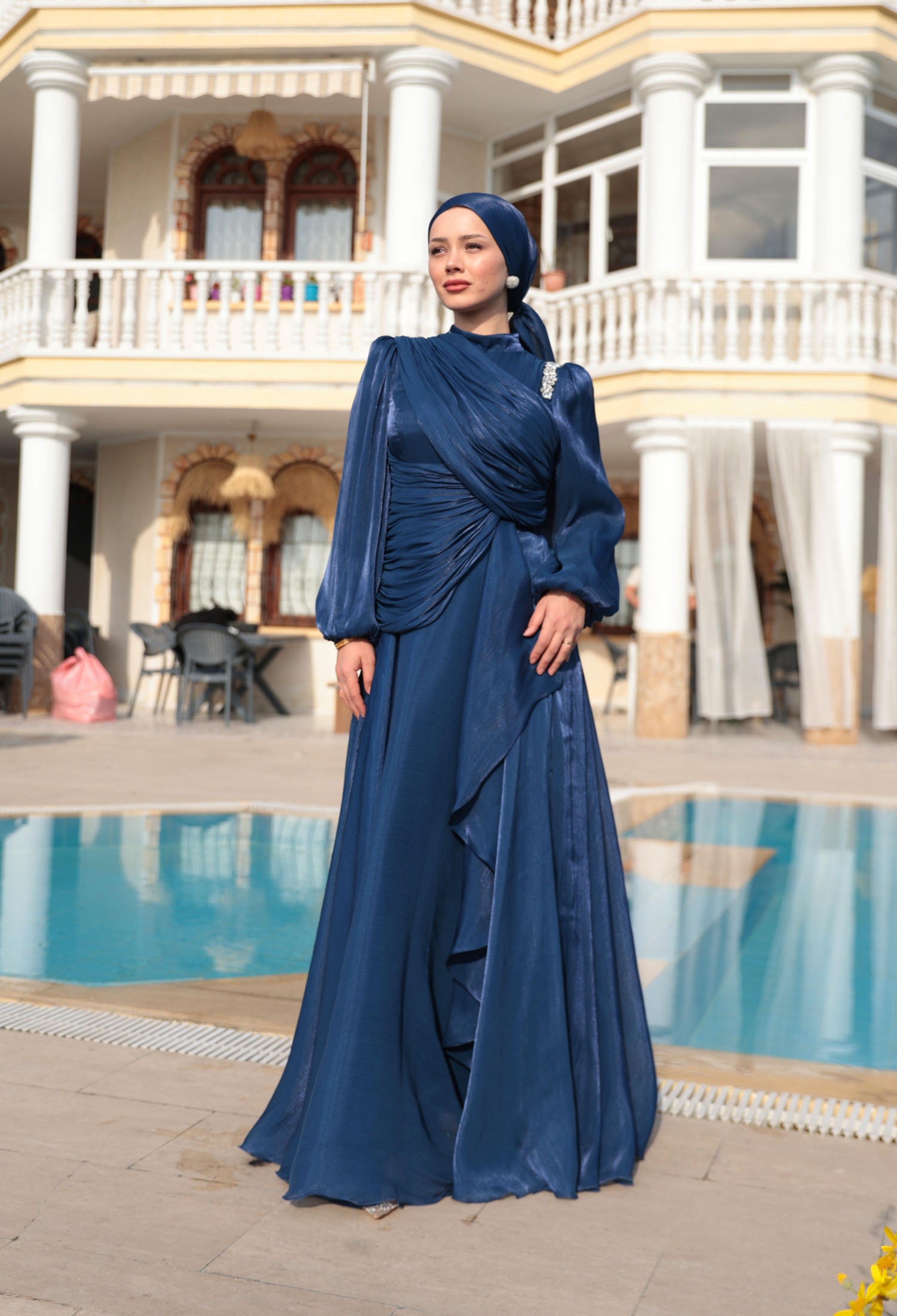 Modest Elegant Formal A-Line Dress - Brand: Hulya Keser - Women & Kids, Baby Clothes Wholesale - TheBS Women