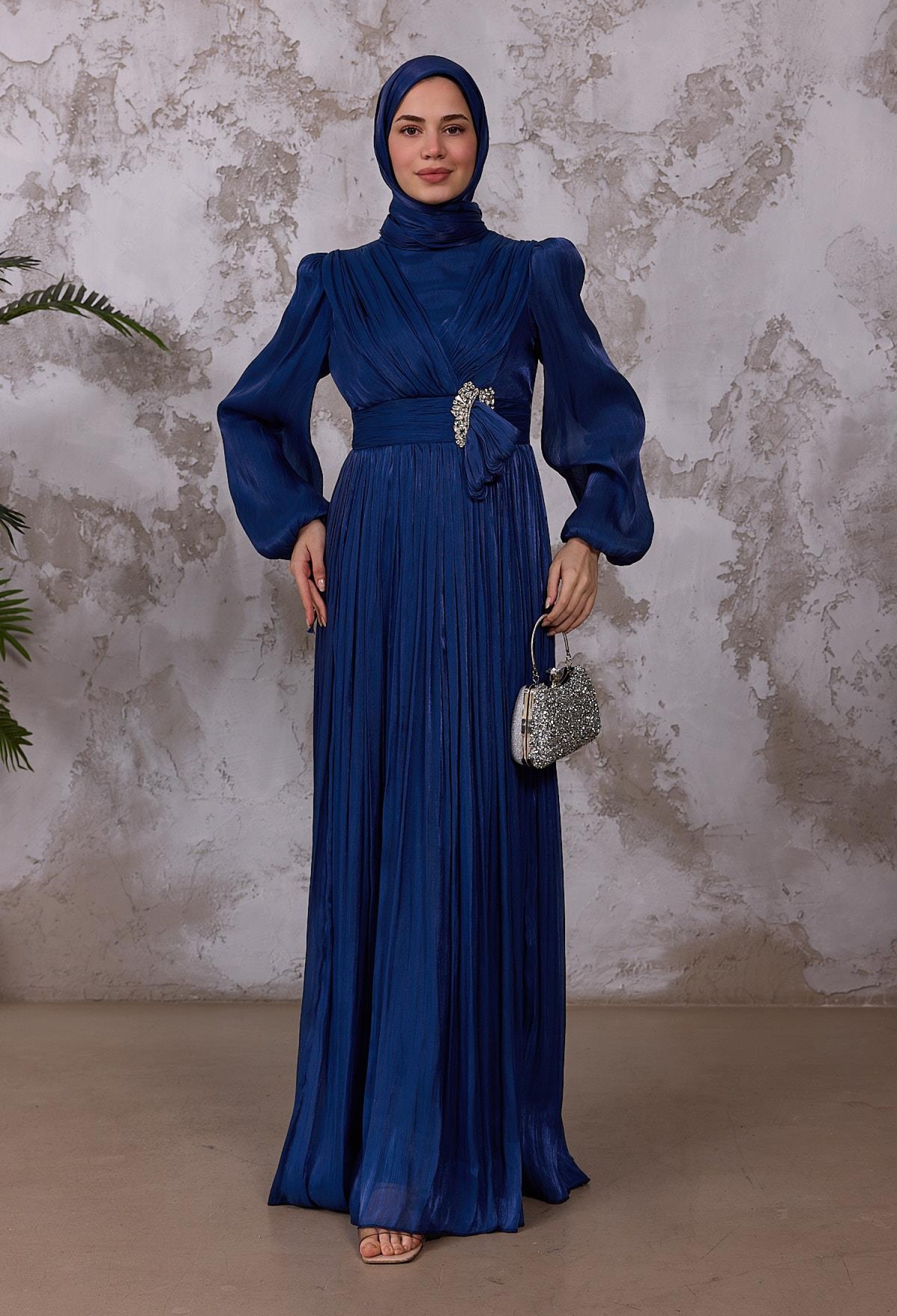 Elegant Modest A-Line Dress - Brand: Hulya Keser - Women & Kids, Baby Clothes Wholesale - TheBS Women