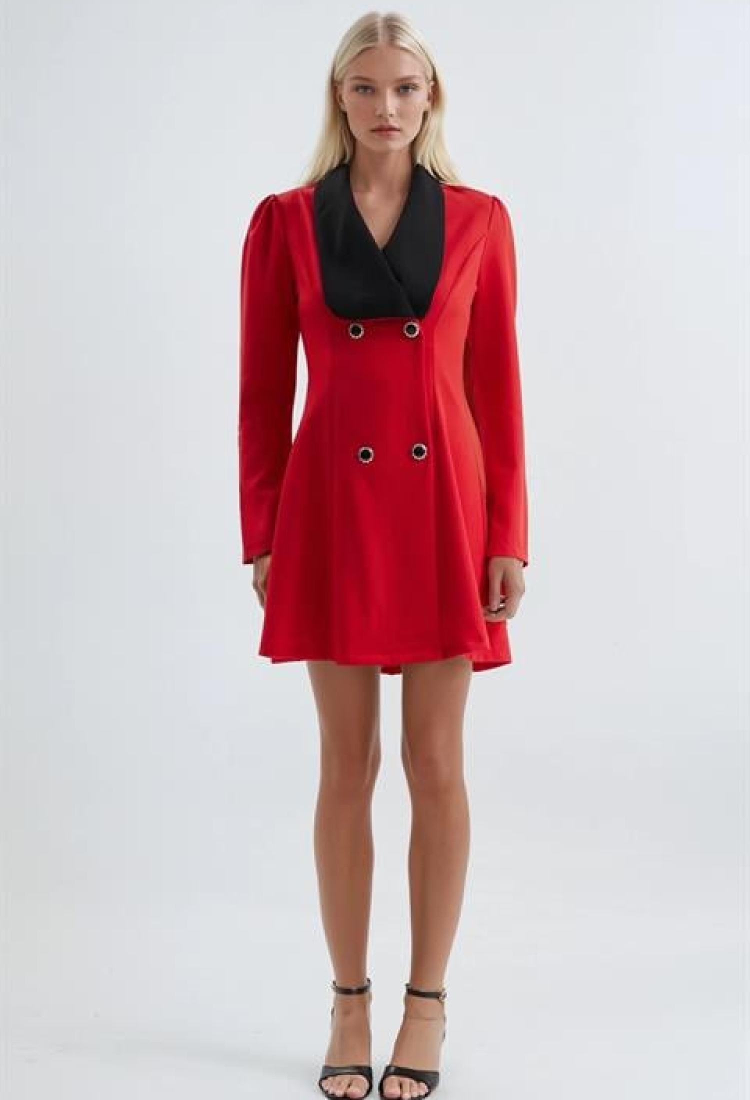 Red Elegant Formal Vintage Blazer Mini Dress - Brand: Sobe Istanbul - Women & Kids, Baby Clothes Wholesale - TheBS Women