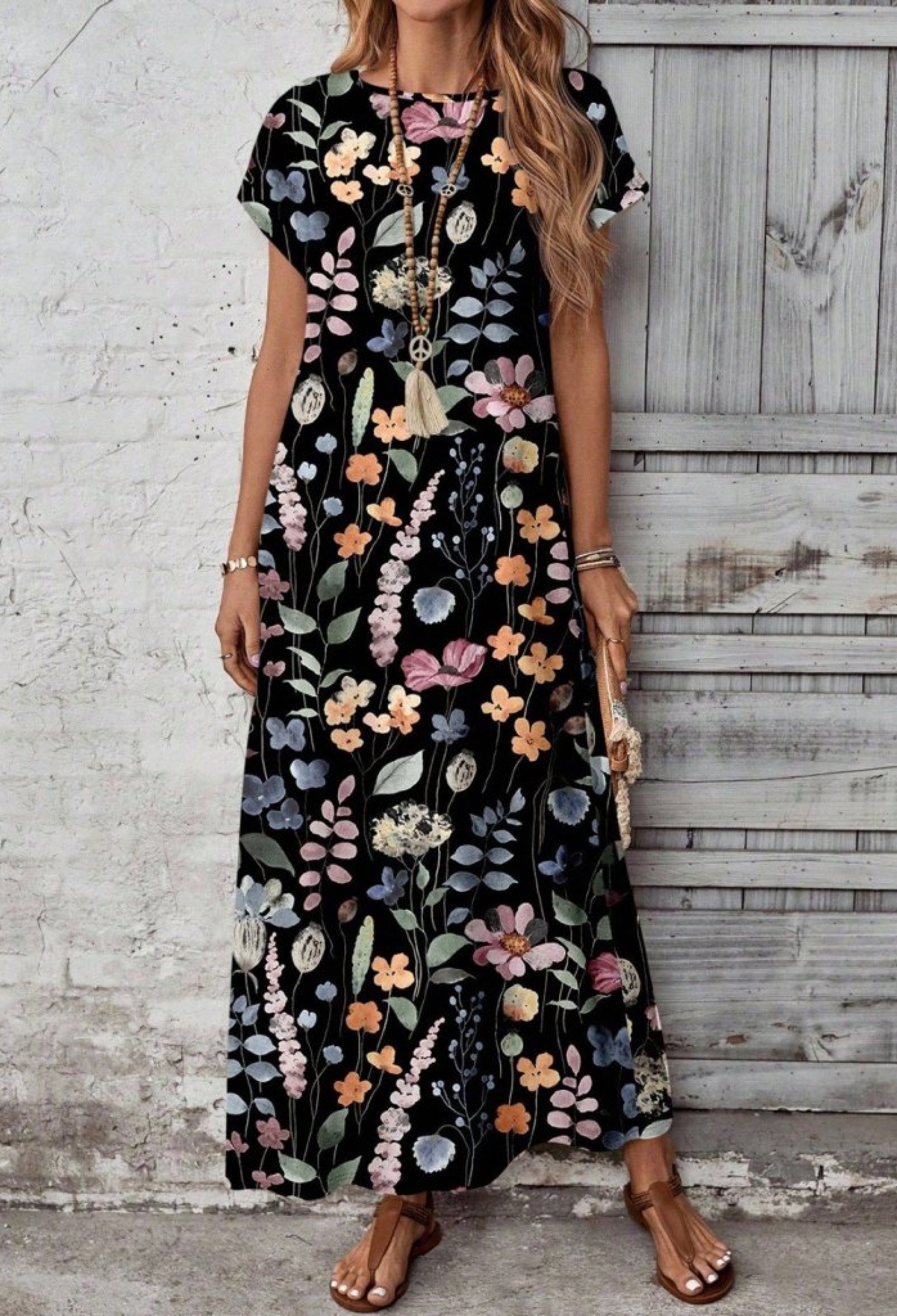 Boho Floral Shift Dress - Brand: Janes - Women & Kids, Baby Clothes Wholesale - TheBS Women