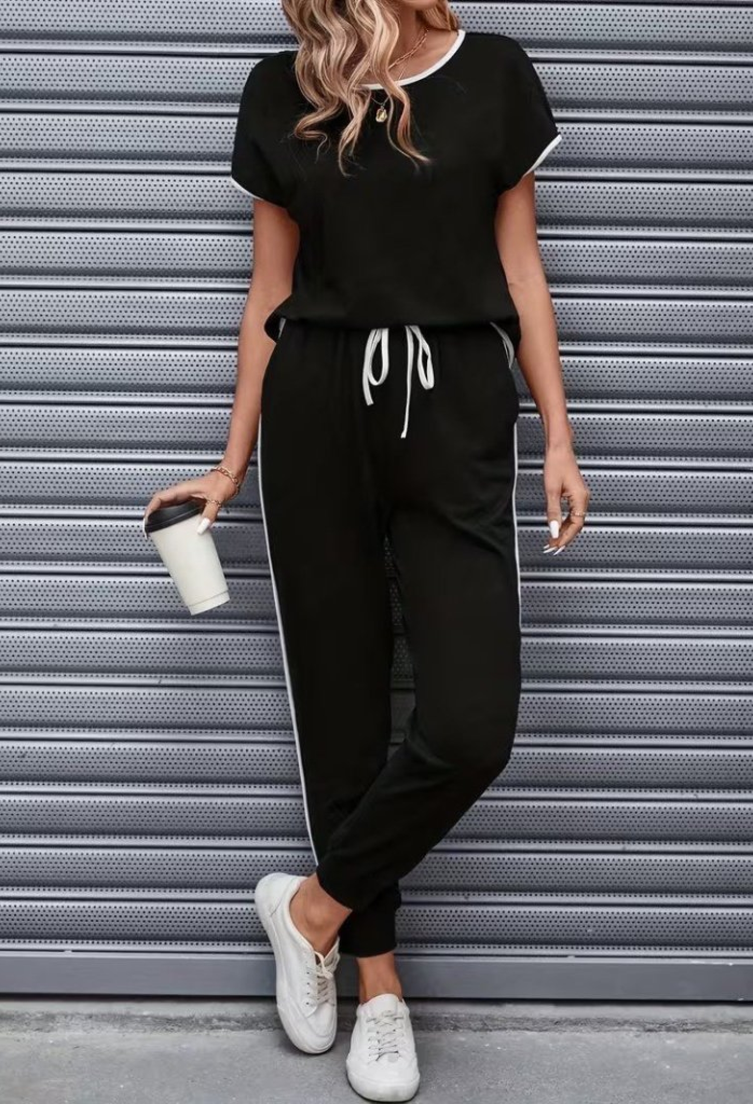 Black Casual Sport Suit With Jogger Pants - Brand: Janes - Women & Kids, Baby Clothes Wholesale - TheBS Women