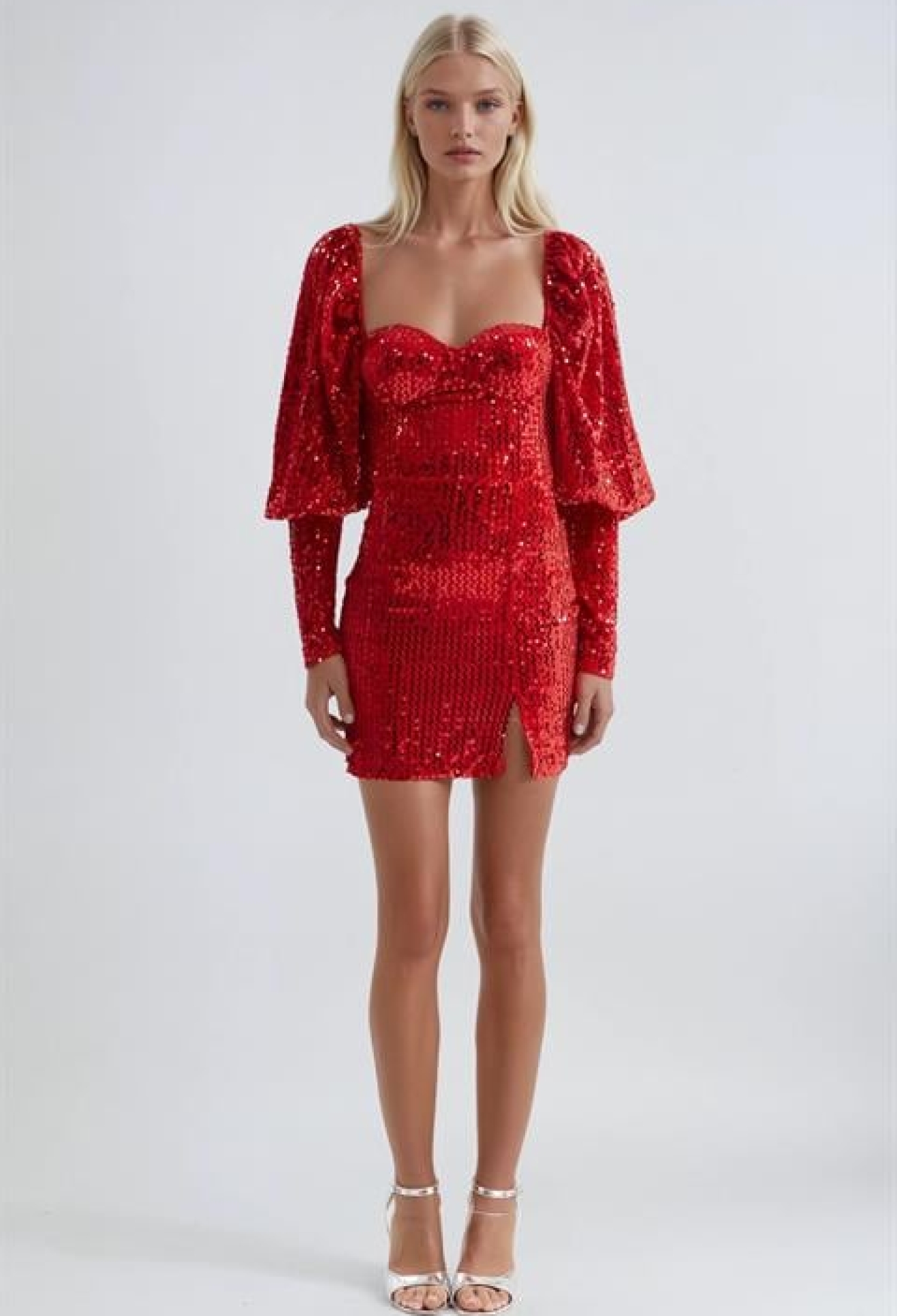 Mini Sequined Bodycon Dress With Ballon Sleeves - Brand: Sobe Istanbul - Women & Kids, Baby Clothes Wholesale - TheBS Women